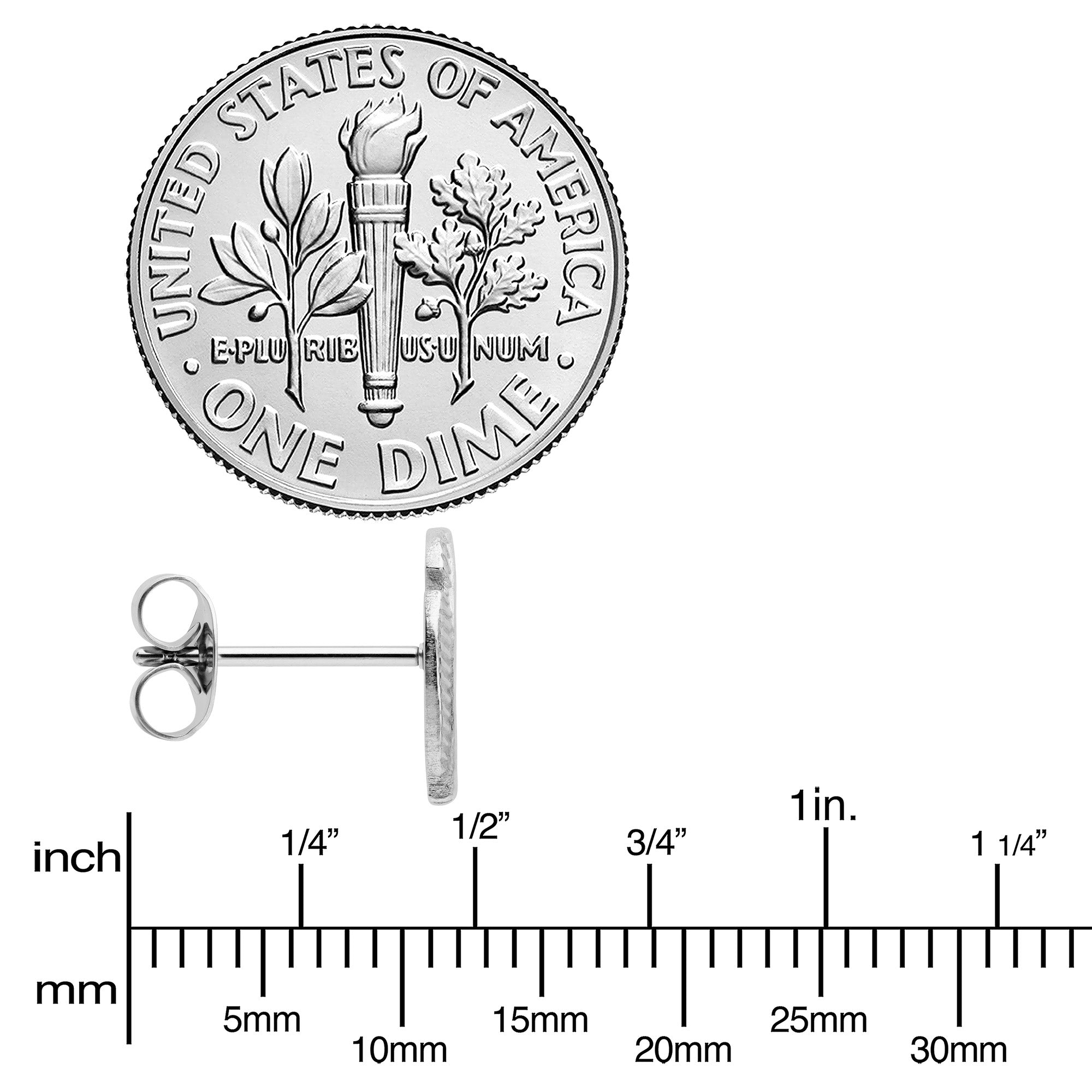 20G ASTM F-136 Implant Grade Titanium Fashion Feathers Stud Earrings