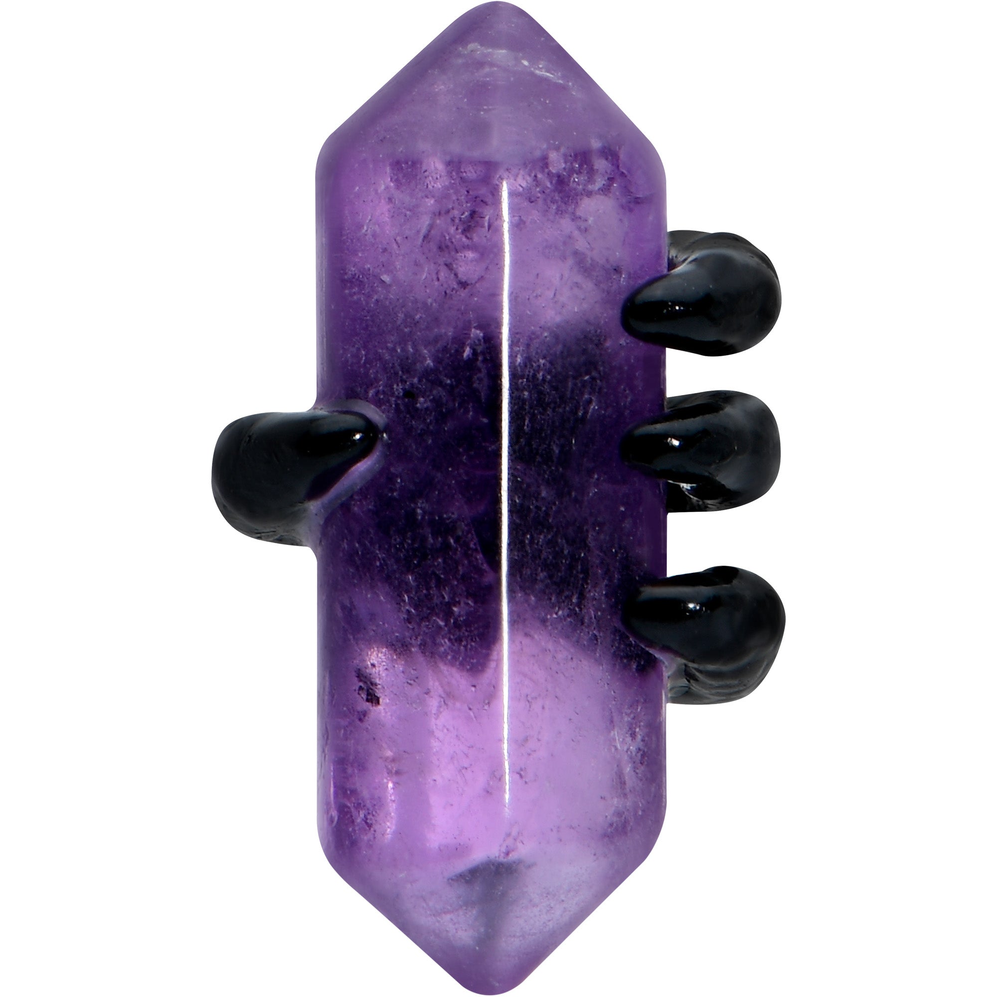 16G 5/16 Purple Amethyst Black Claw Obelisk Labret Monroe Tragus
