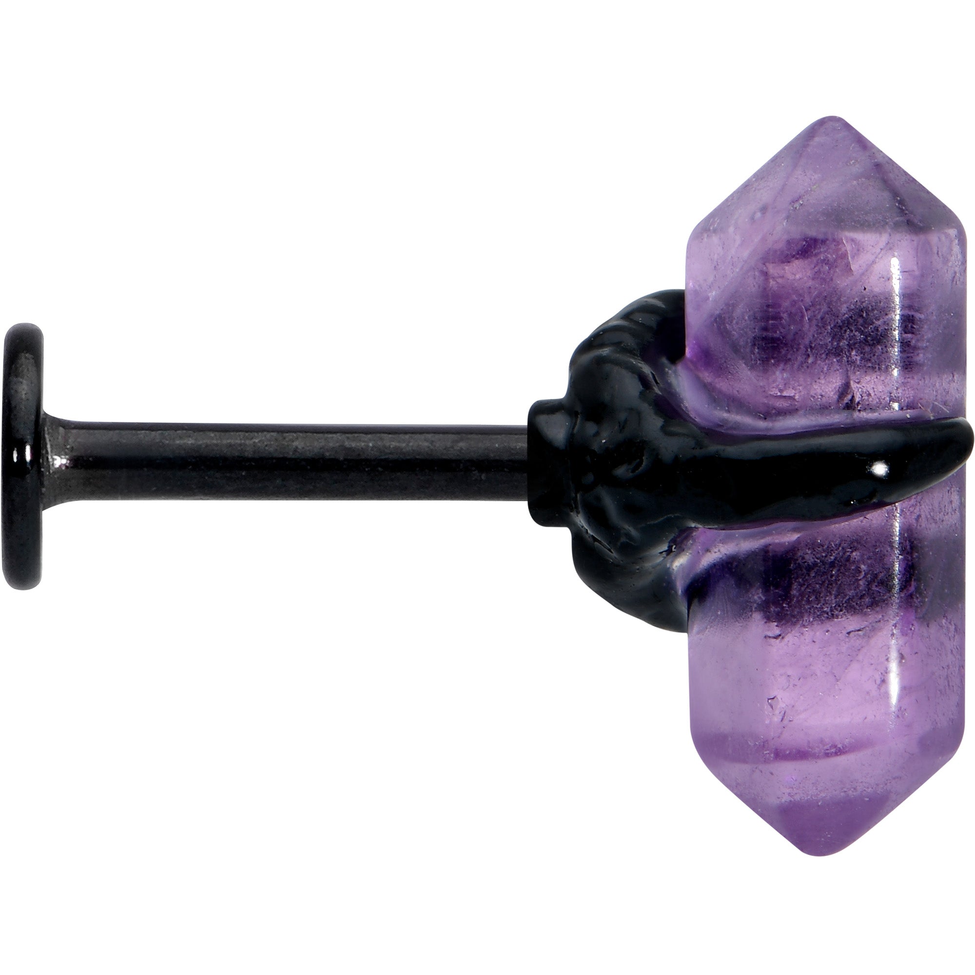 16G 5/16 Purple Amethyst Black Claw Obelisk Labret Monroe Tragus
