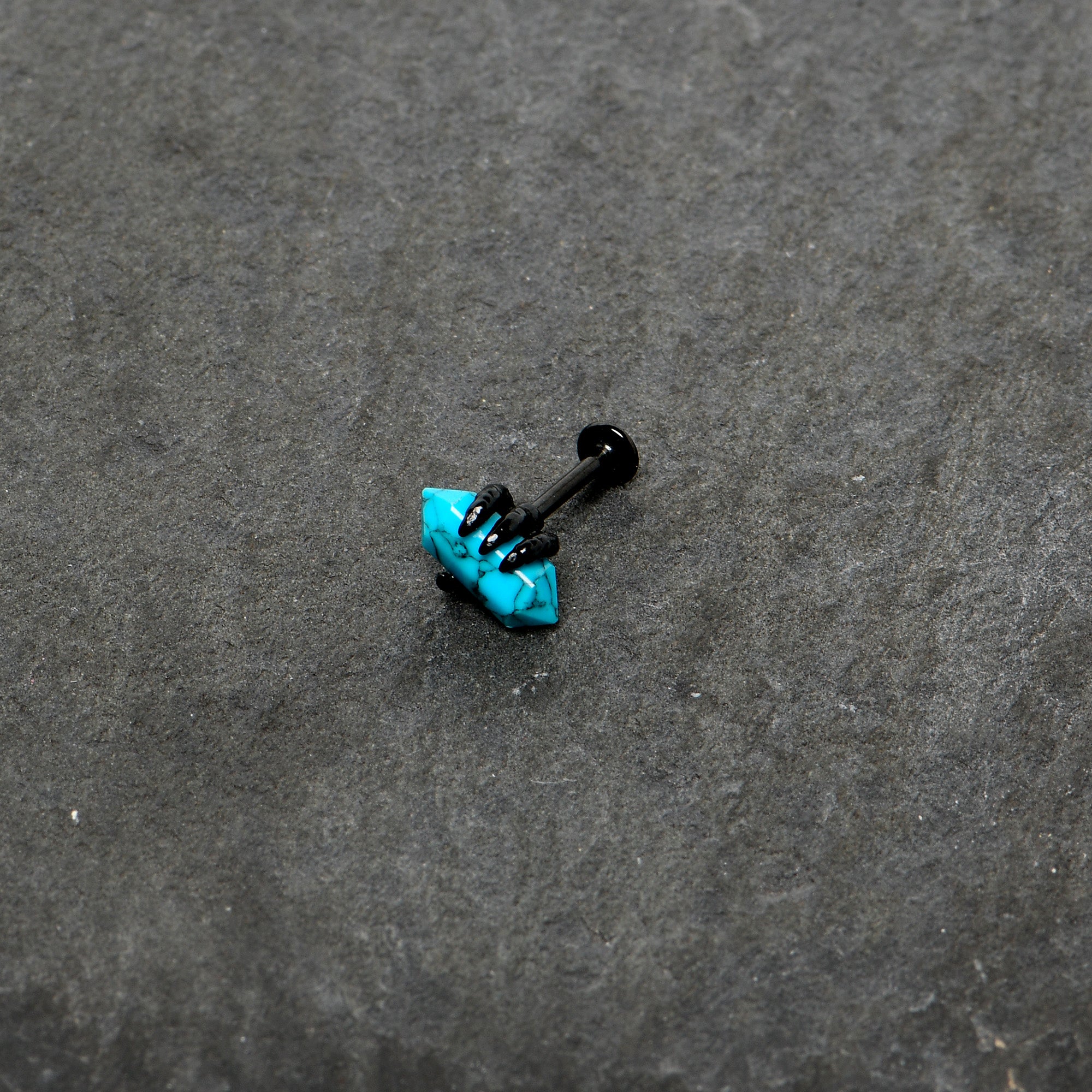 16G 5/16 Blue Turquoise Black Claw Obelisk Labret Monroe Tragus