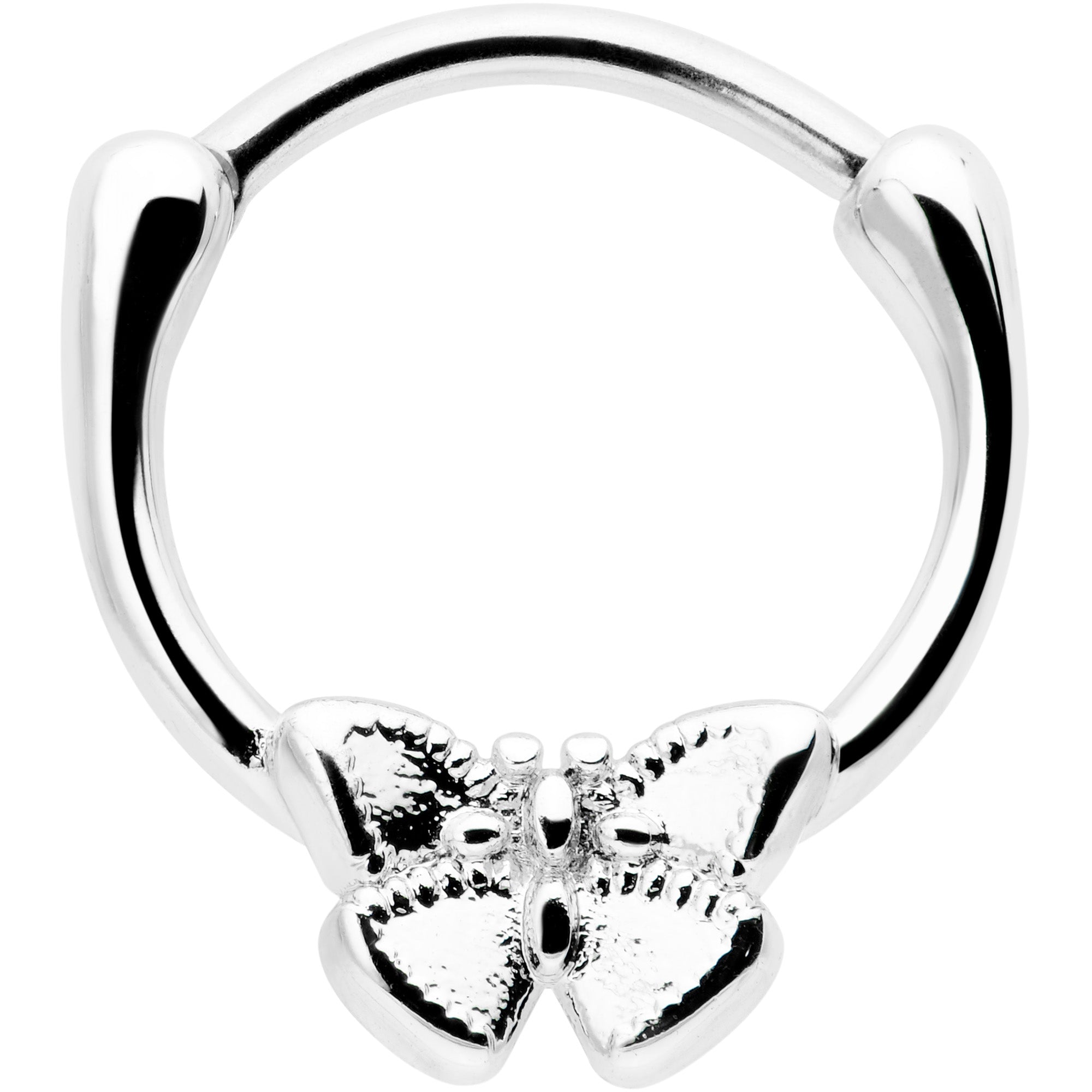 16G 5/16 Simple Textured Butterfly Cartilage Clicker