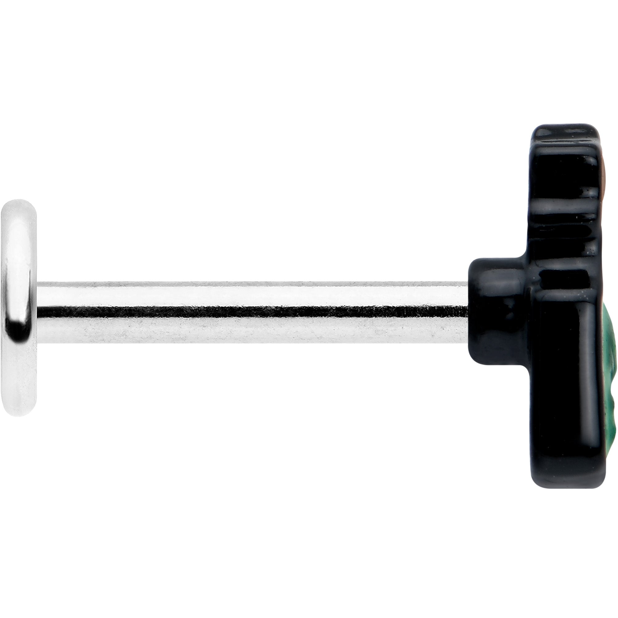 16G 5/16 Poison Green Bottle Glow in the Dark Labret Monroe Tragus