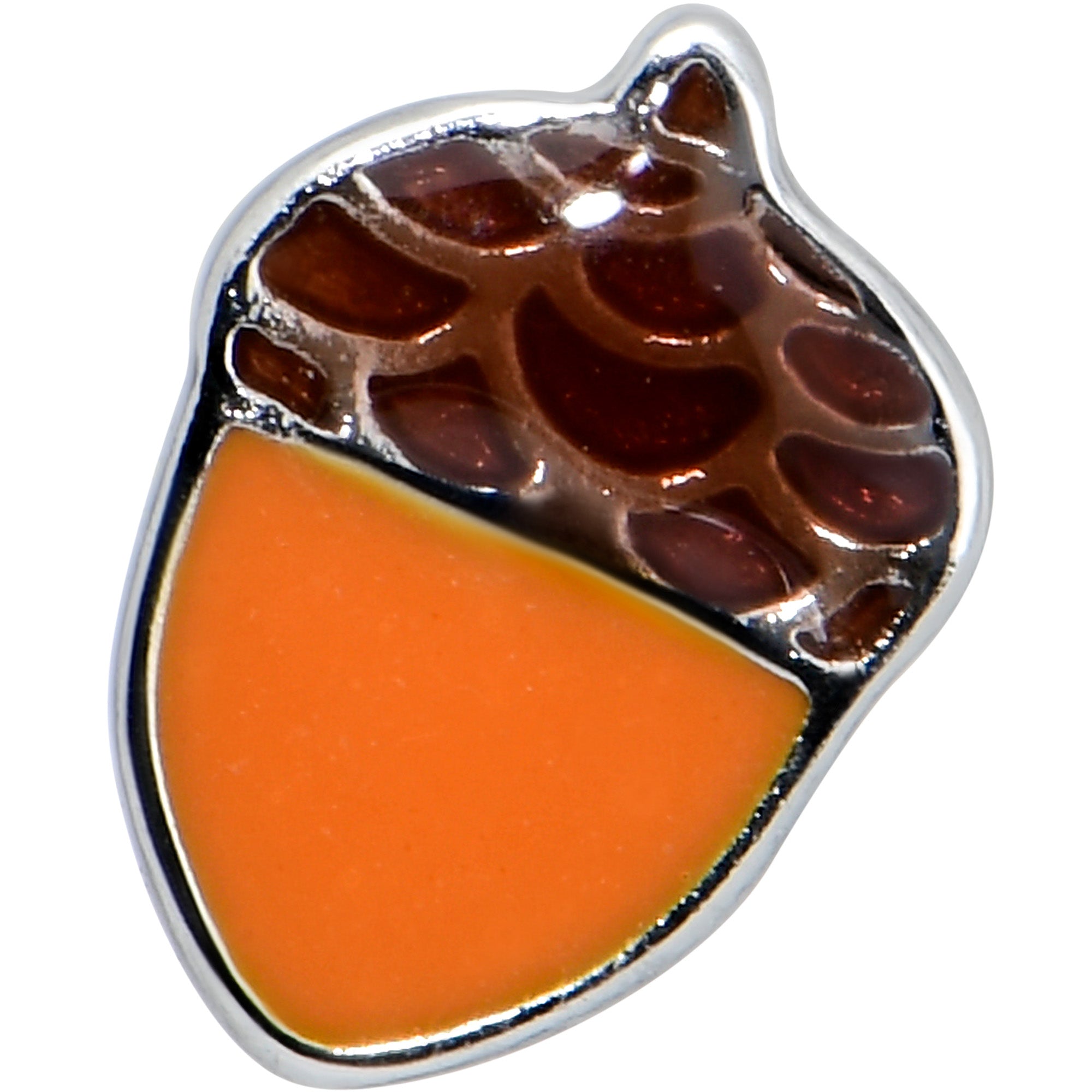 16G 5/16 Autumn Acorn Brown Orange Cartilage Tragus Earring