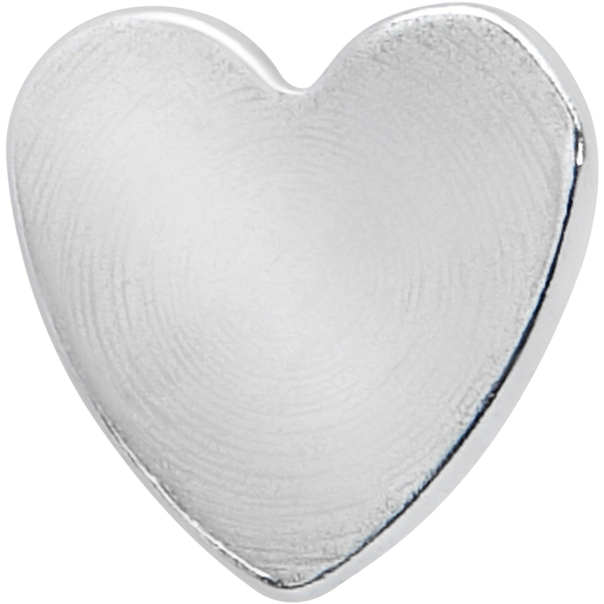 16G 1/4 Internally Threaded Simple Style Heart Labret Tragus