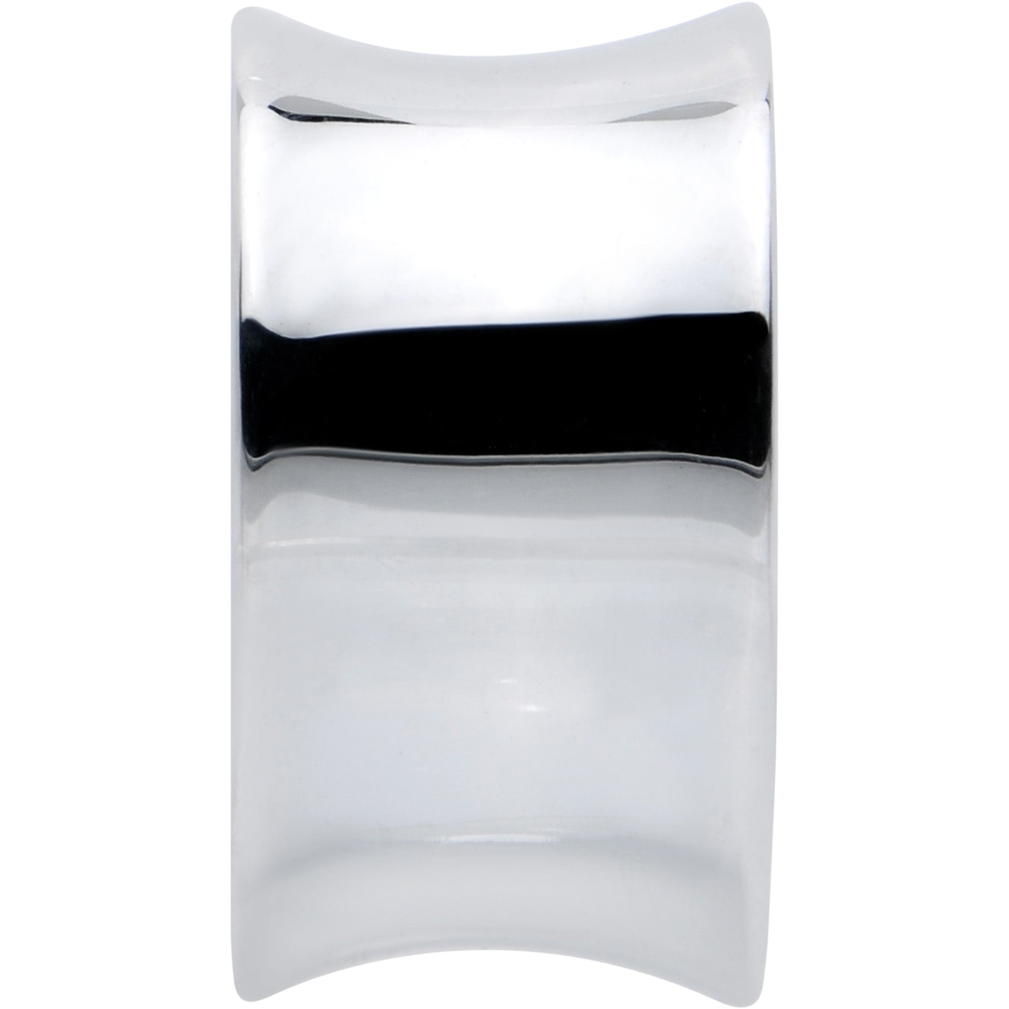 Stainless Steel CZ Gem Heart In Heart Double Flare Plug Set 8mm to 16mm