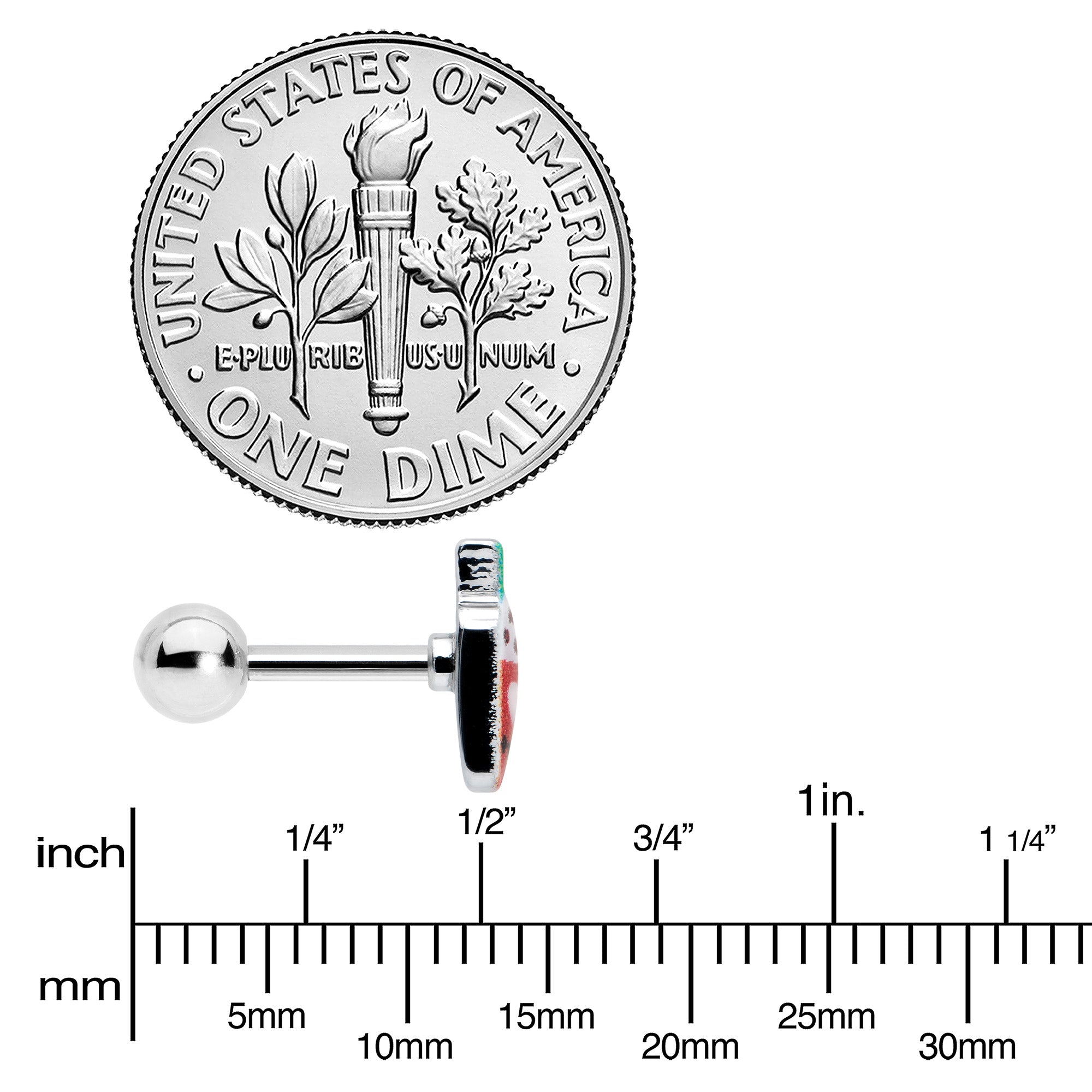 16G 5/16 Sweet Pumpkin Frappe Autumn Cartilage Tragus Earring