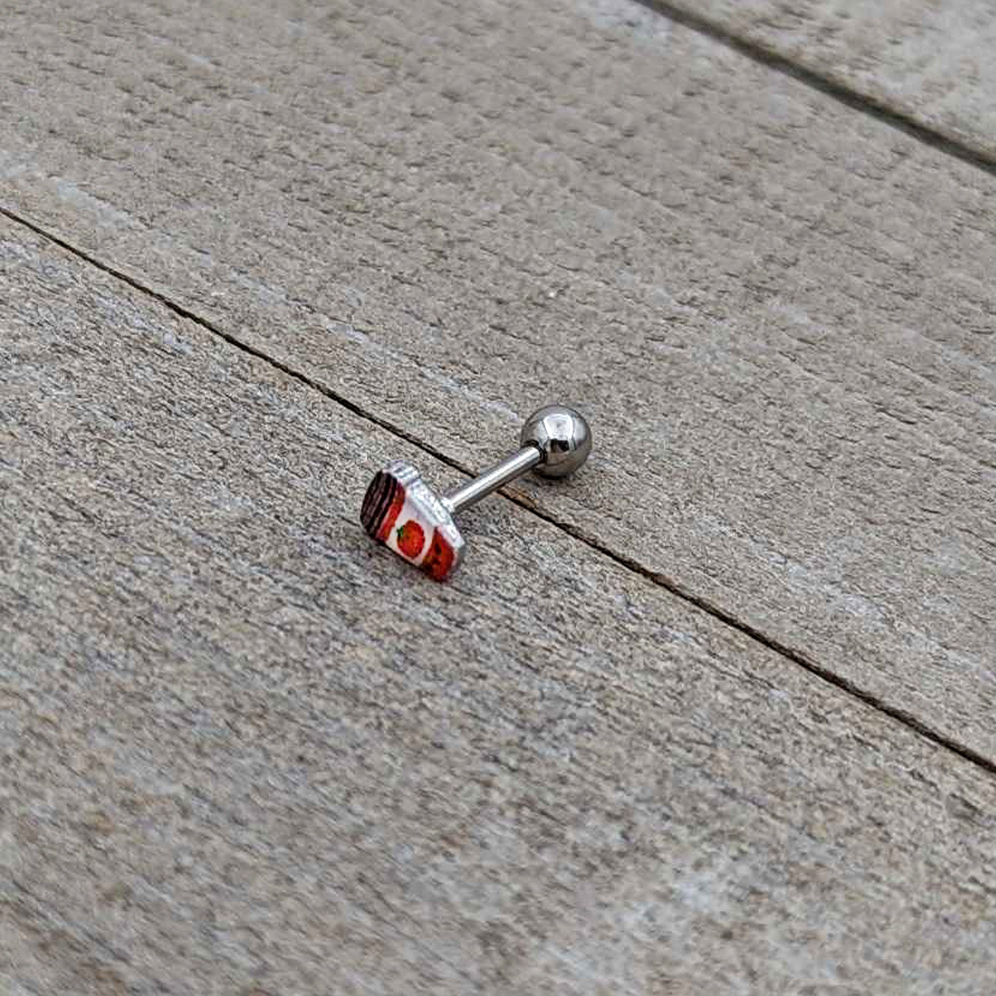 16G 5/16 Sweet Pumpkin Latte Autumn Cartilage Tragus Earring