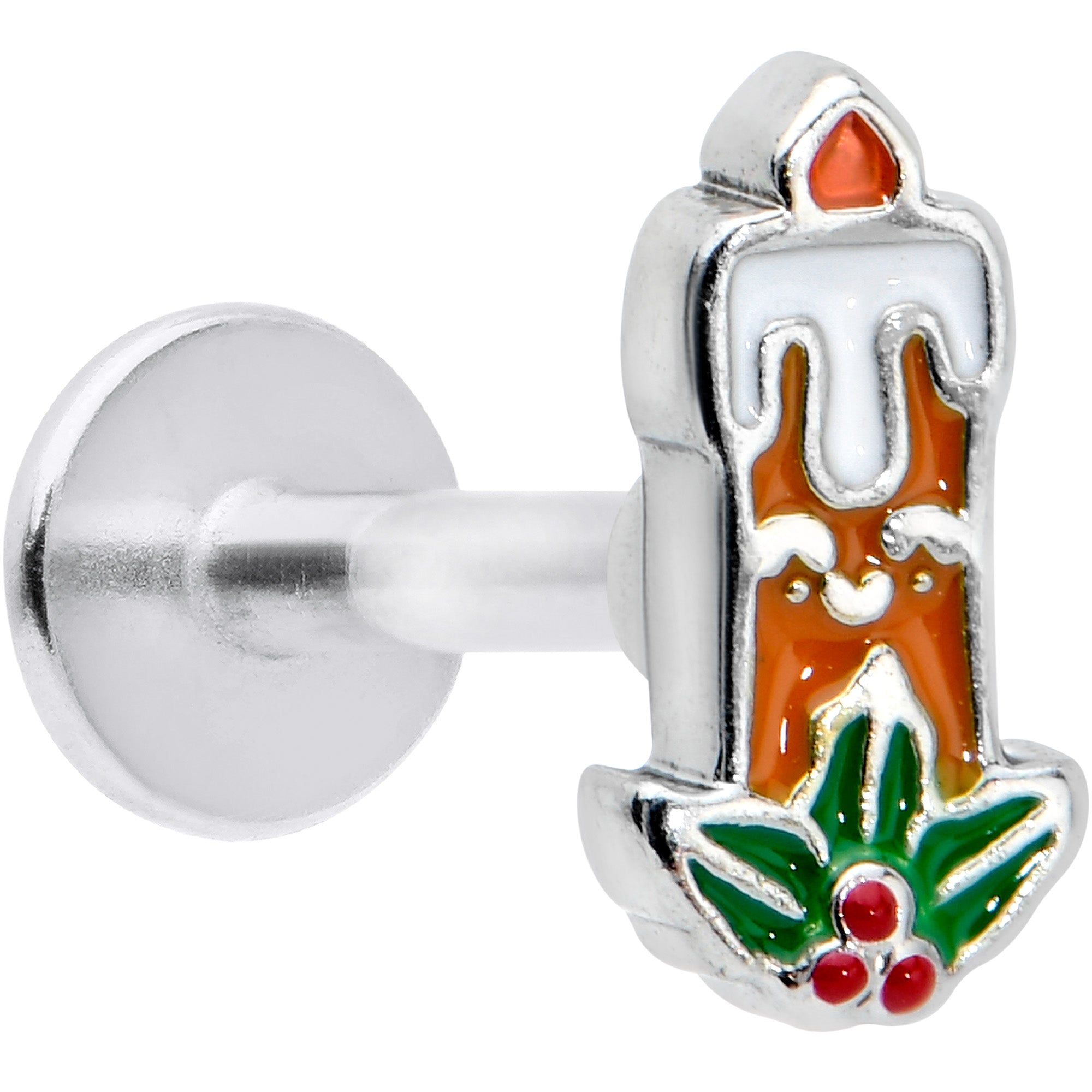 16G 5/16 Sweet Holiday Christmas Candle Labret Monroe Tragus