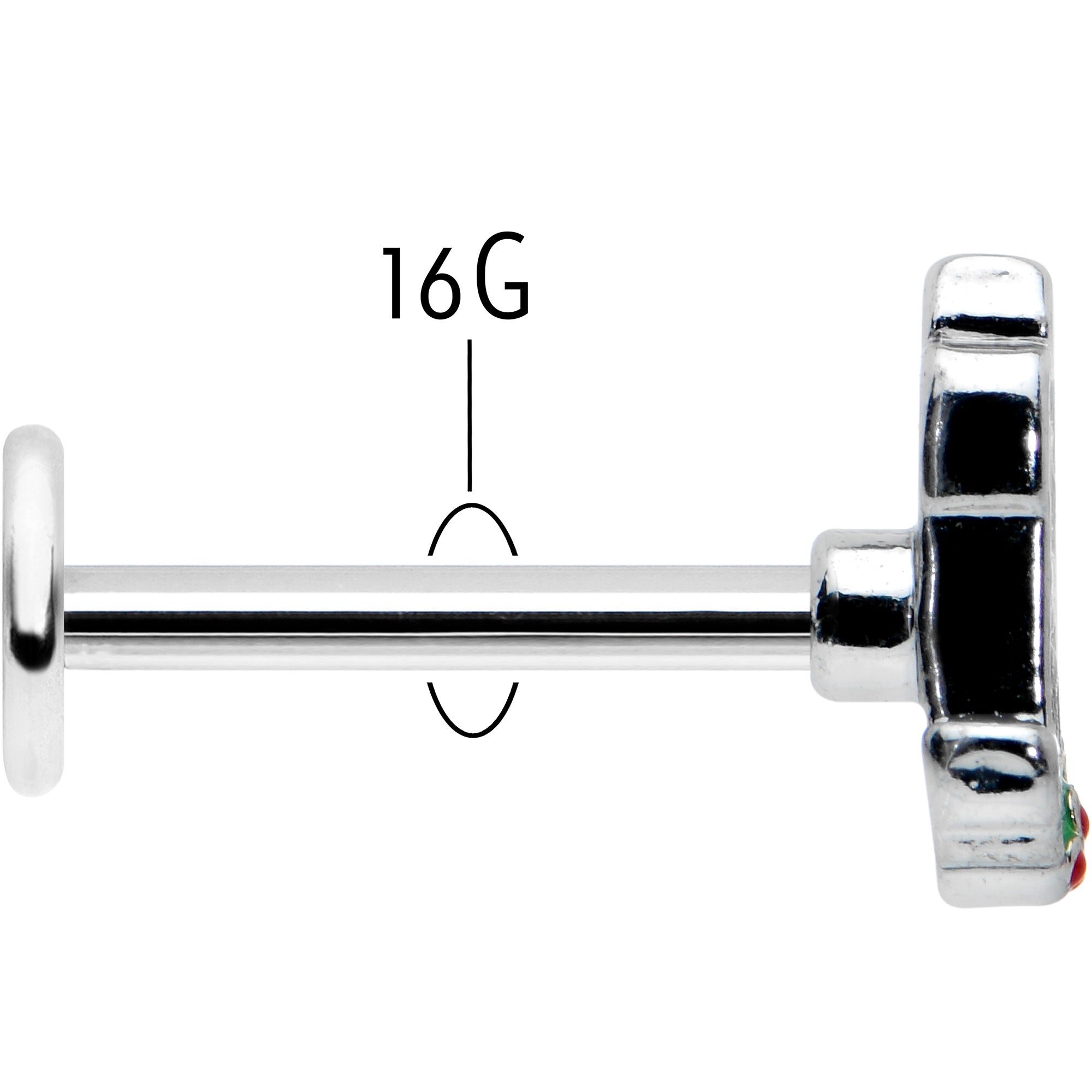 16G 5/16 Sweet Holiday Christmas Candle Labret Monroe Tragus