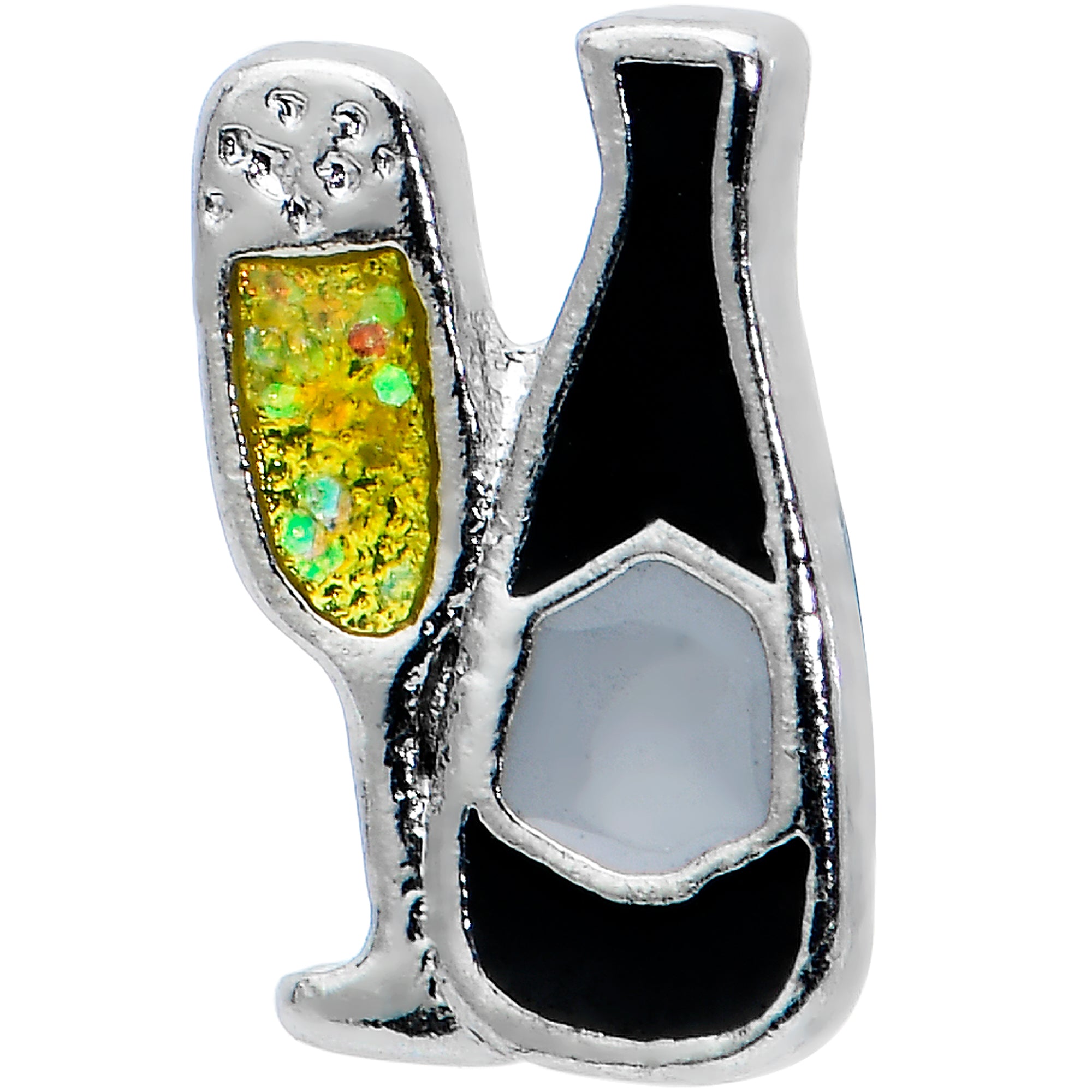 16G 5/16 Champagne Bottle Flute Yellow Labret Monroe Tragus