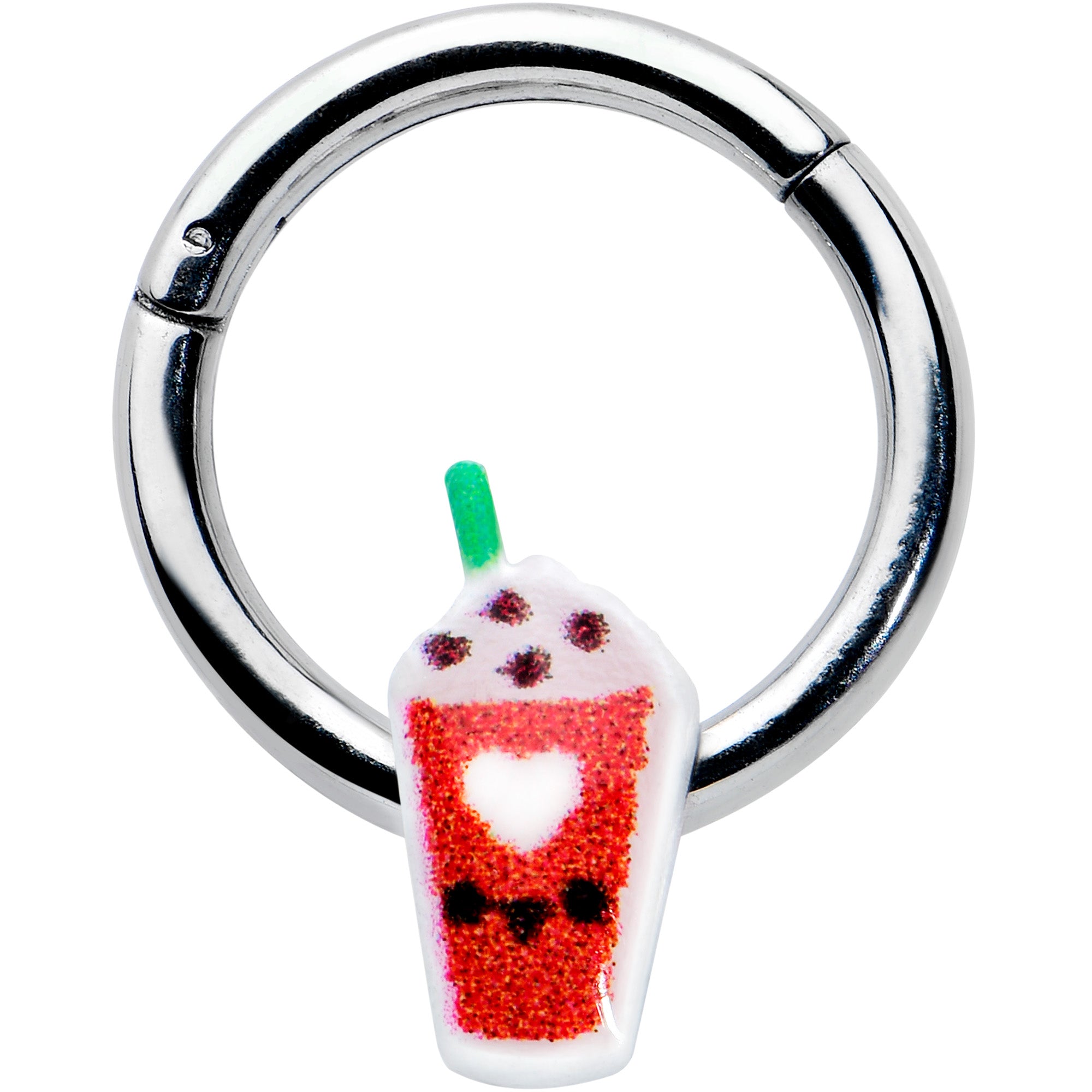 16G 5/16 Sweet Pumpkin Frappe Autumn Hinged Segment Ring