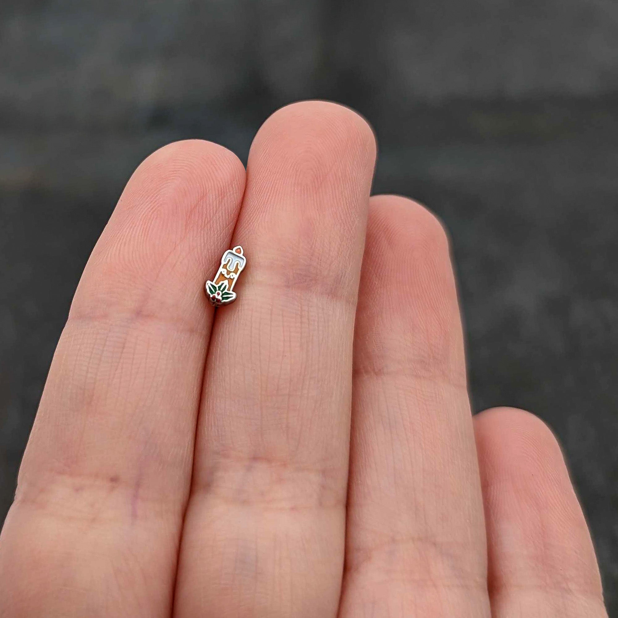 16G 1/4 Sweet Holiday Christmas Candle Cartilage Tragus Earring