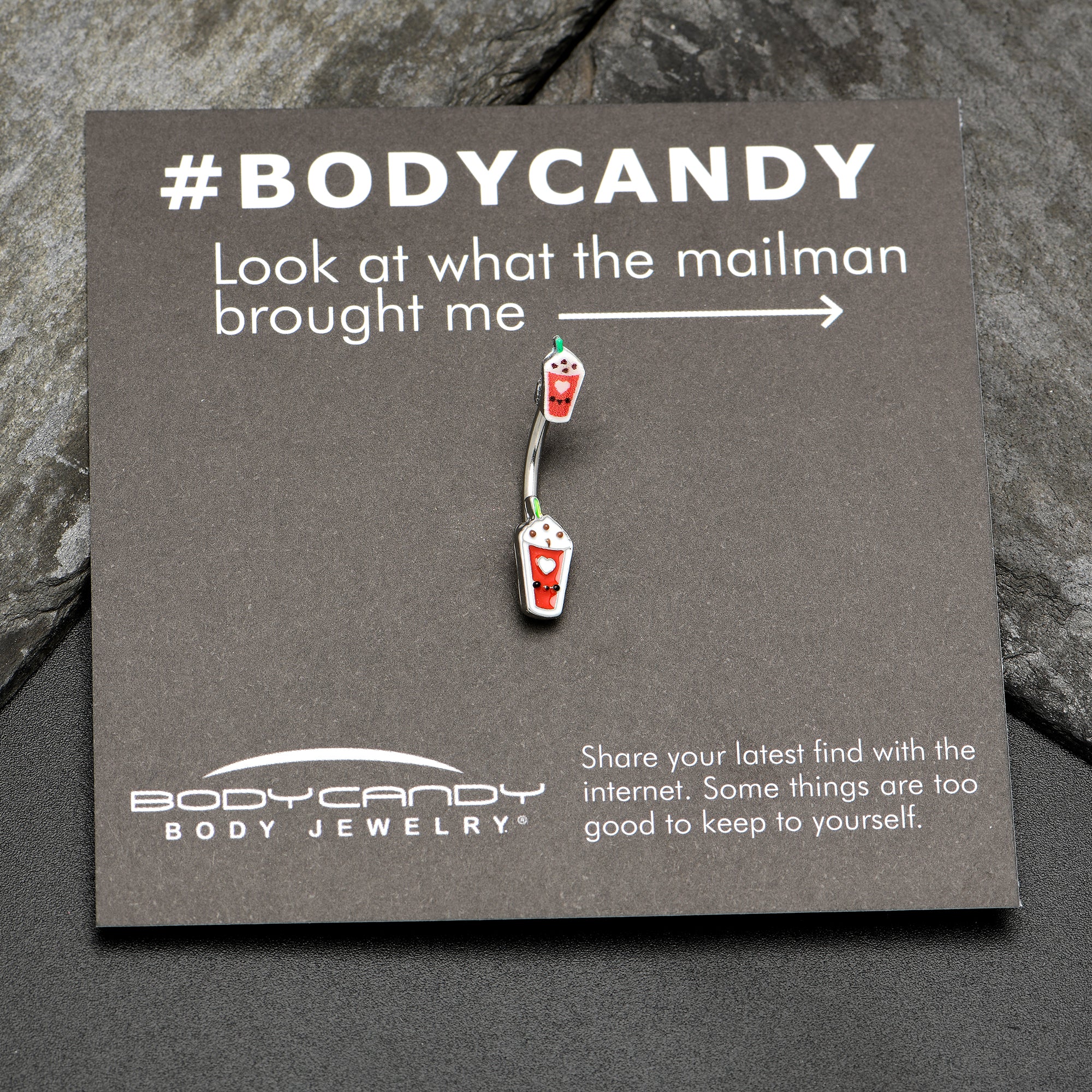 Sweet Pumpkin Frappe Autumn Double Mount Belly Ring