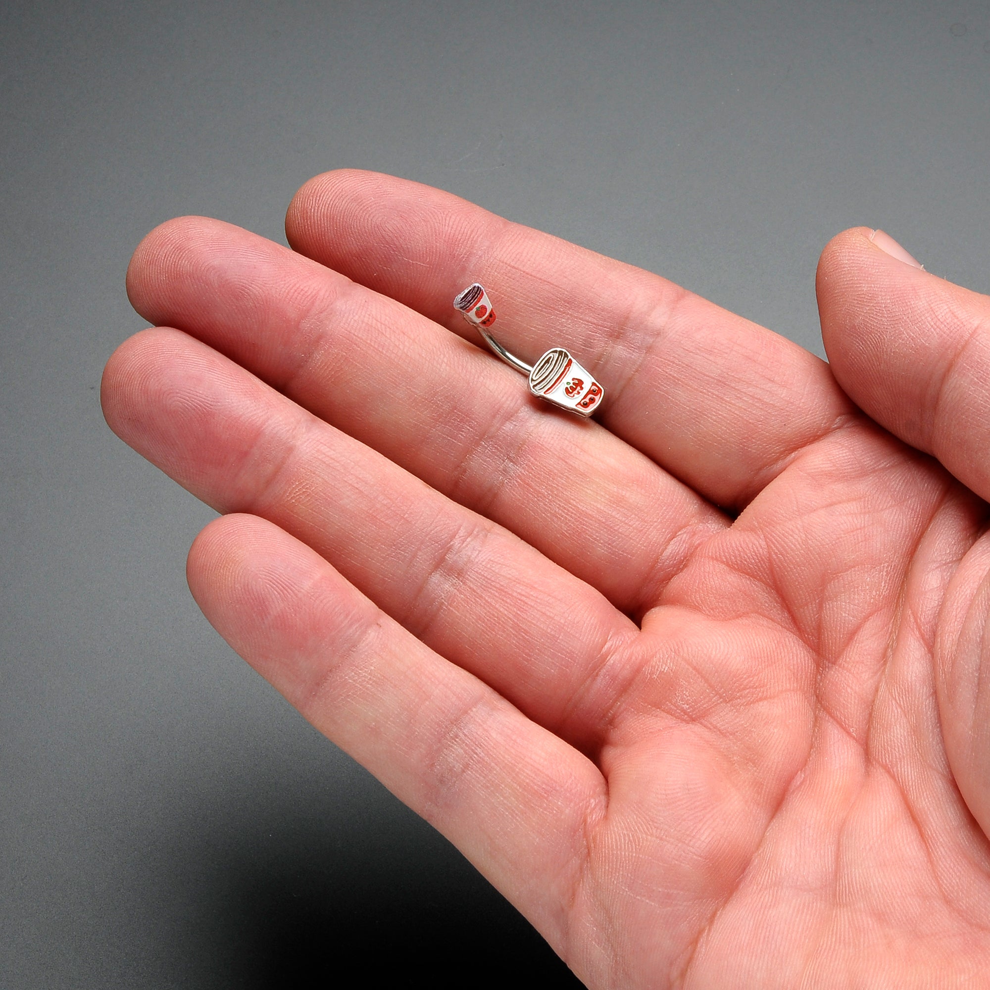 Sweet Pumpkin Latte Autumn Double Mount Belly Ring