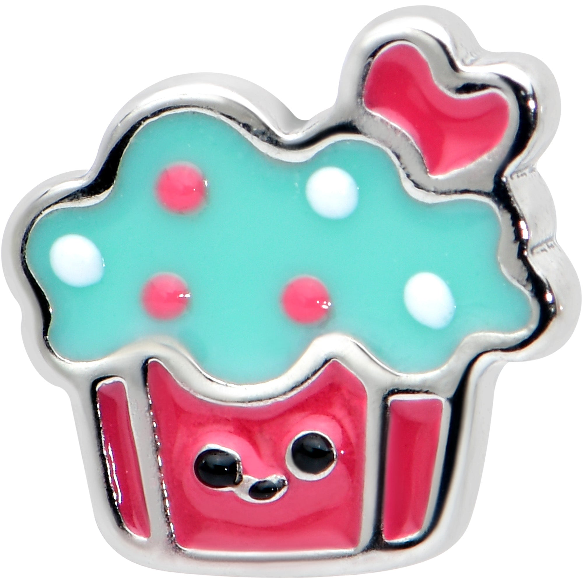 16G 5/16 Sweet Happy Cupcake Labret Monroe Tragus