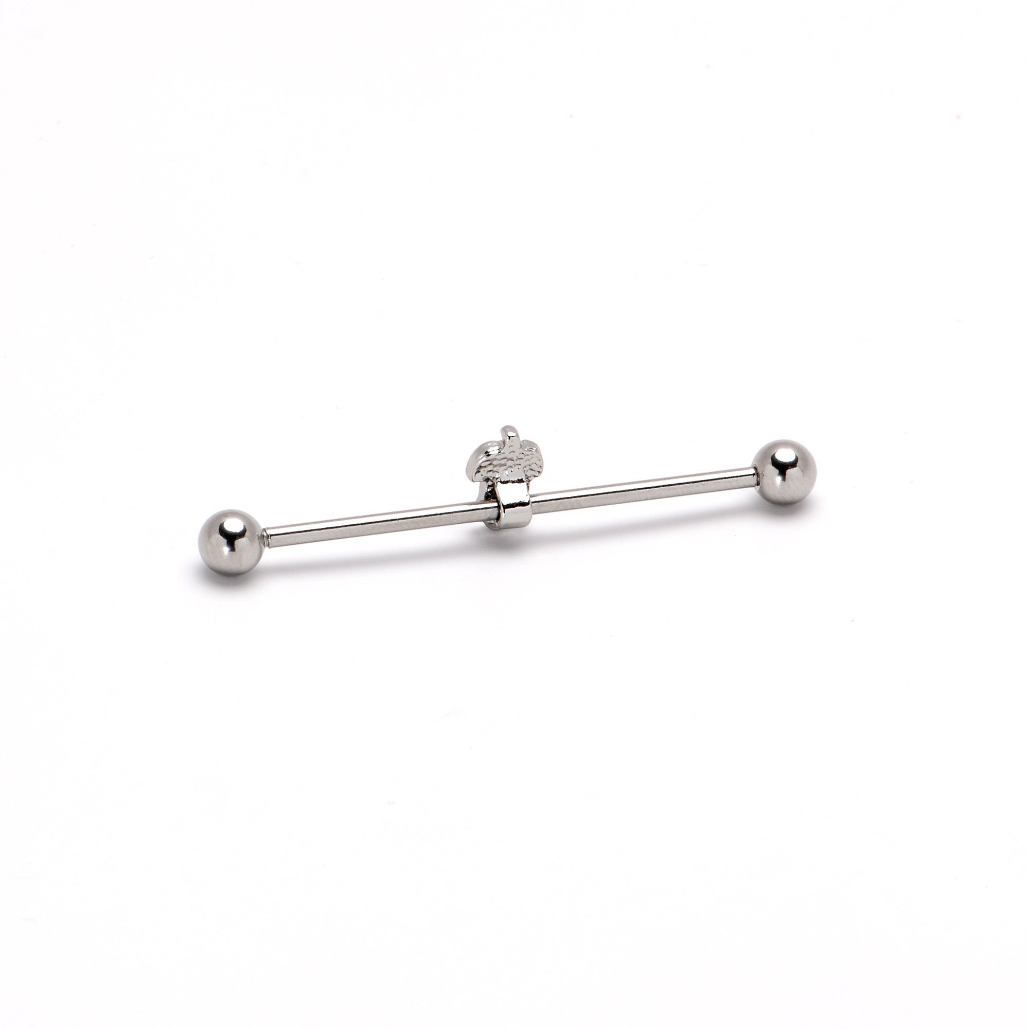 14G Sweet Happy Rose Flower Industrial Barbell 38mm