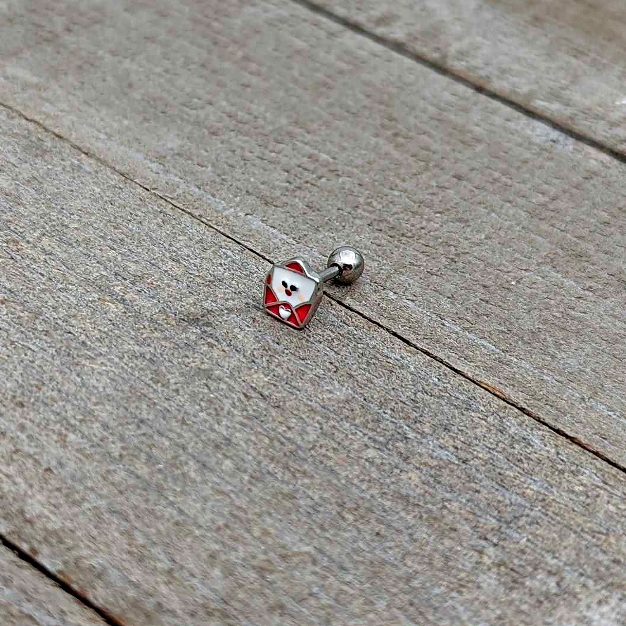 16G 1/4 Sweet Love Letter Valentine Cartilage Tragus Earring