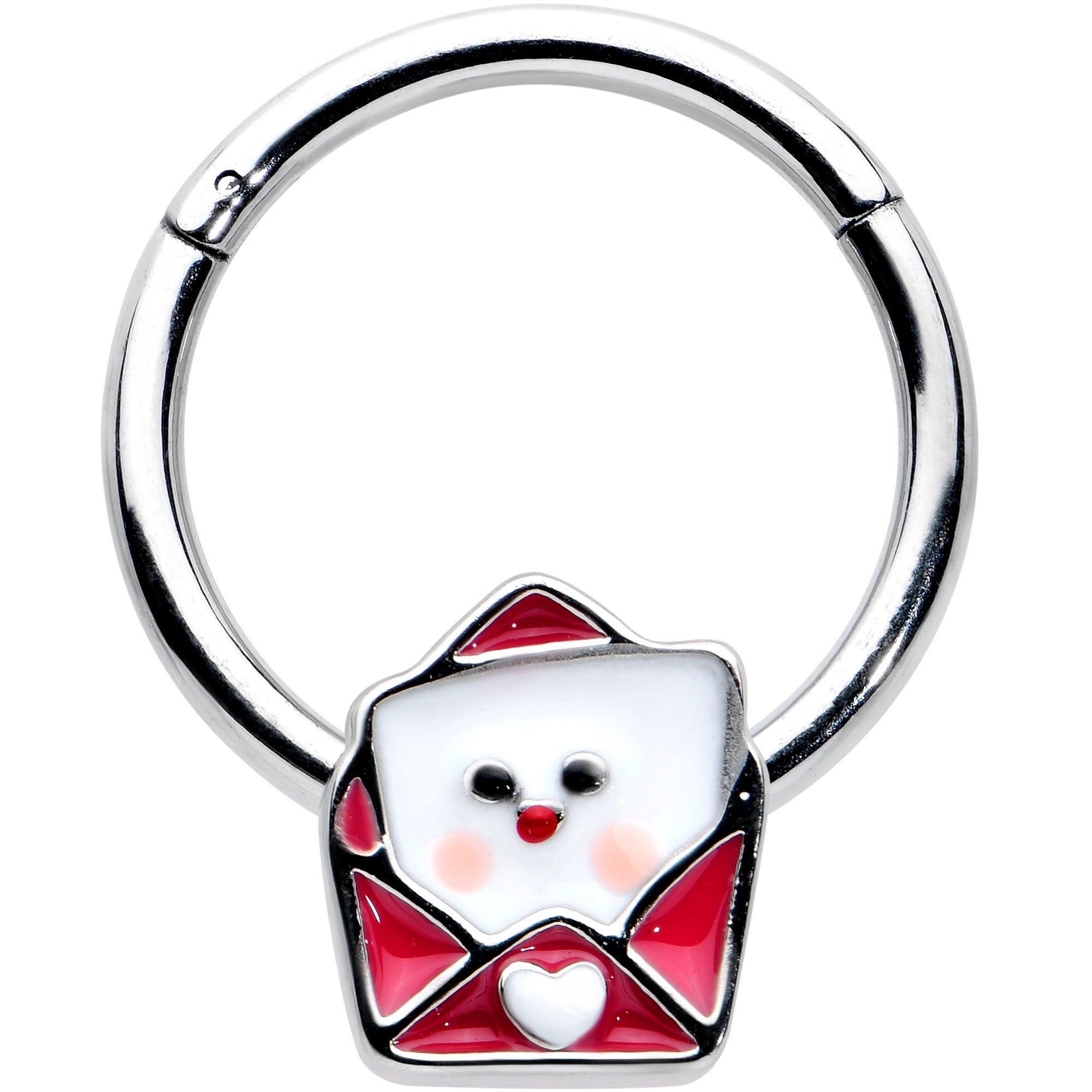 16G 3/8 Sweet Love Letter Valentine Hinged Segment Ring