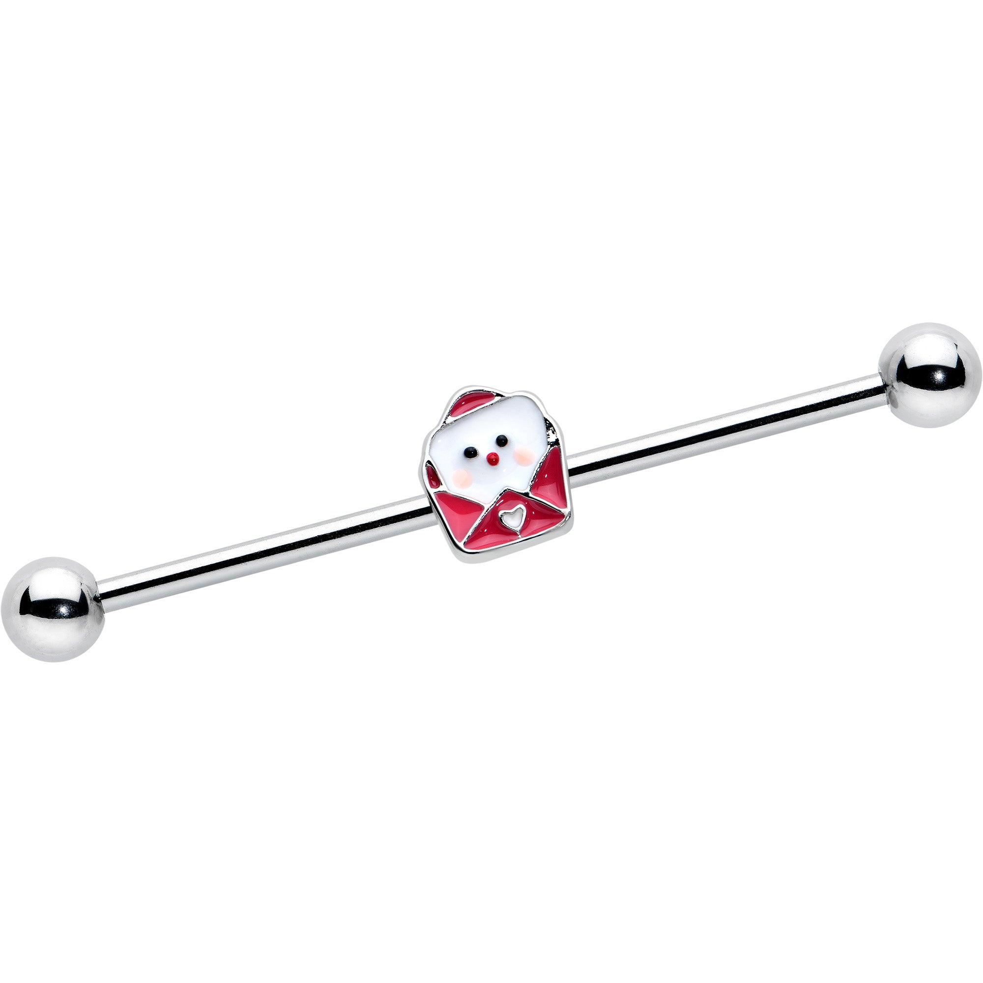 14G Sweet Love Letter Valentine Industrial Barbell 38mm