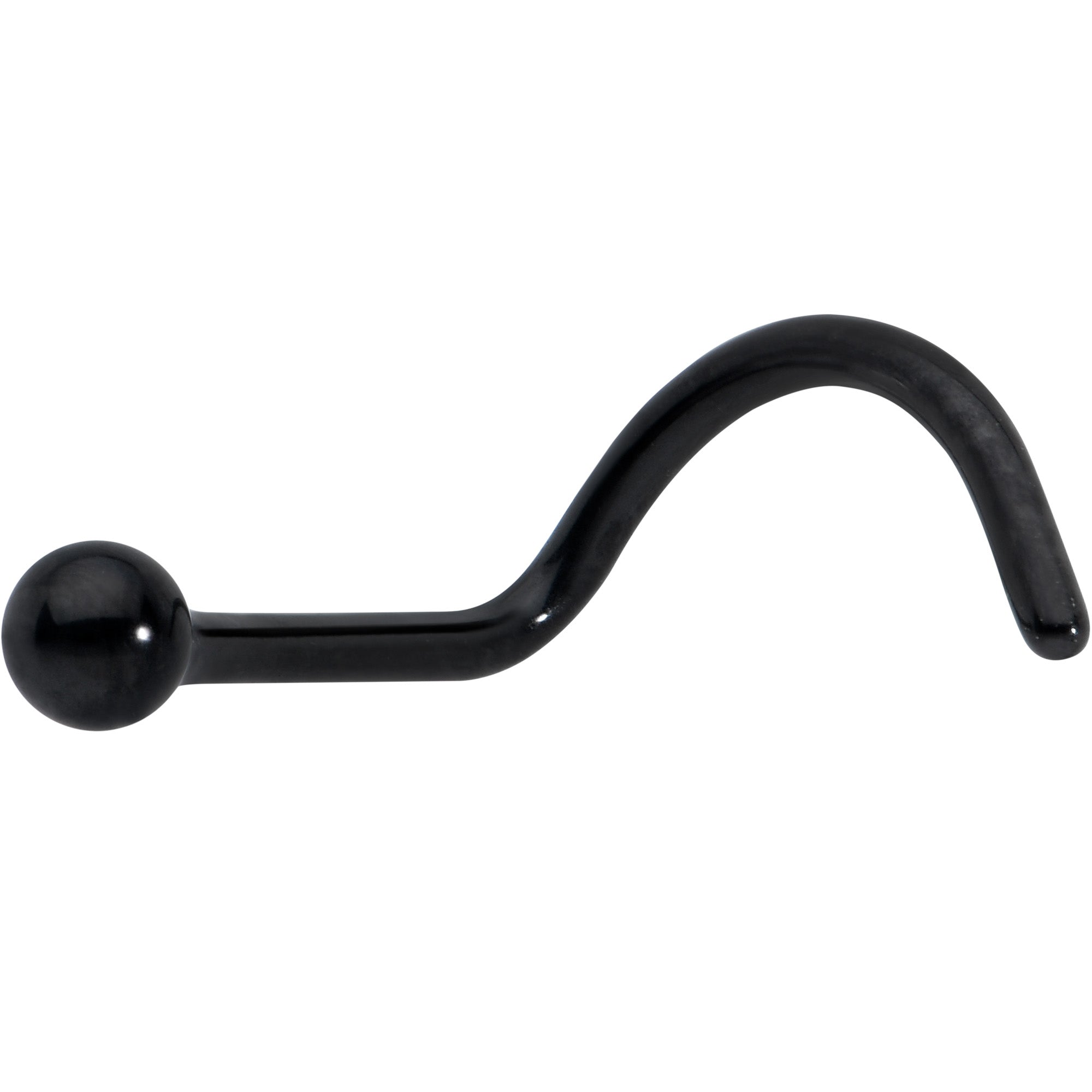 20G 1/4 Black ASTM F-136 Implant Grade Titanium Ball End Left Side Nose Screw