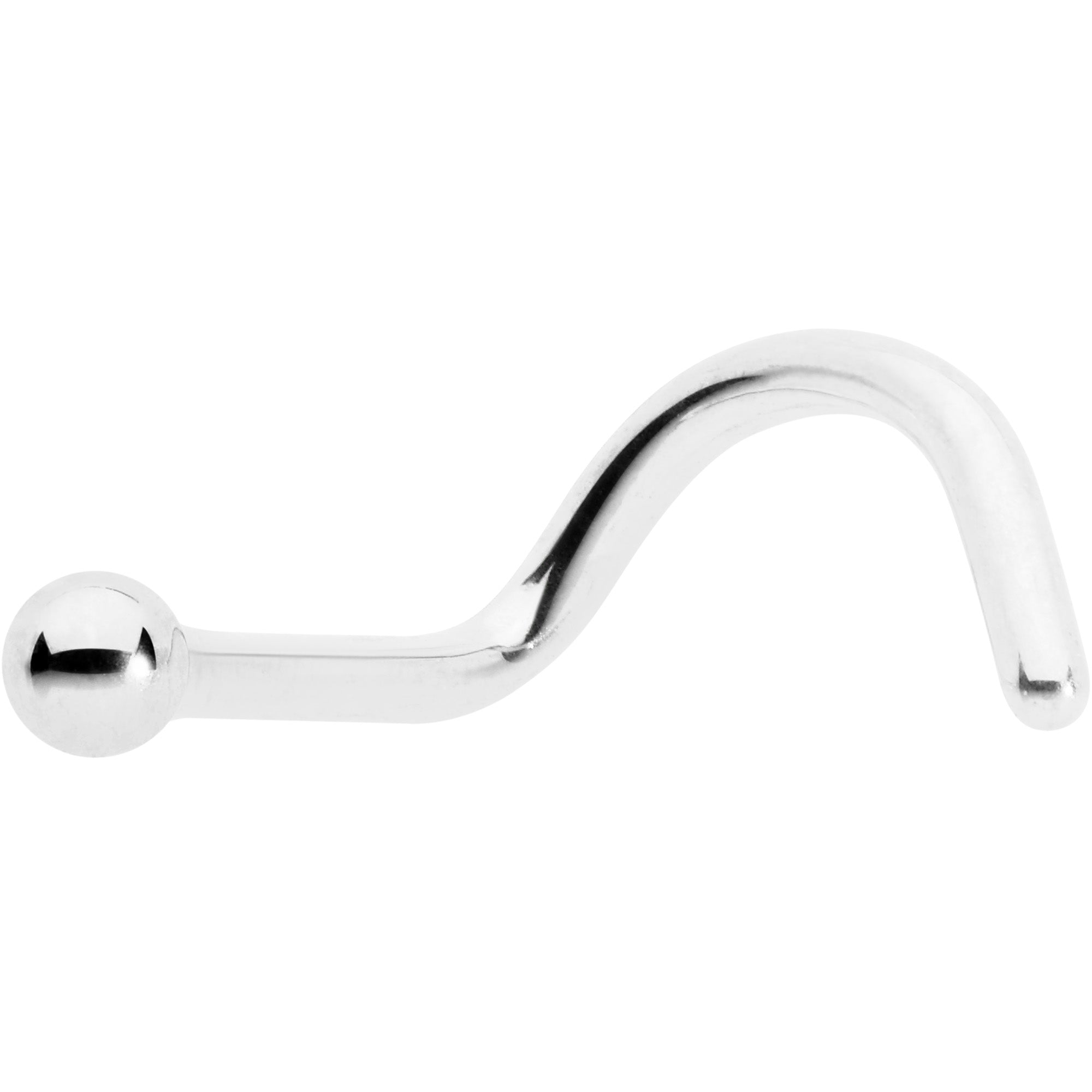 18G 1/4 ASTM F-136 Implant Grade Titanium Ball End Left Side Nose Screw