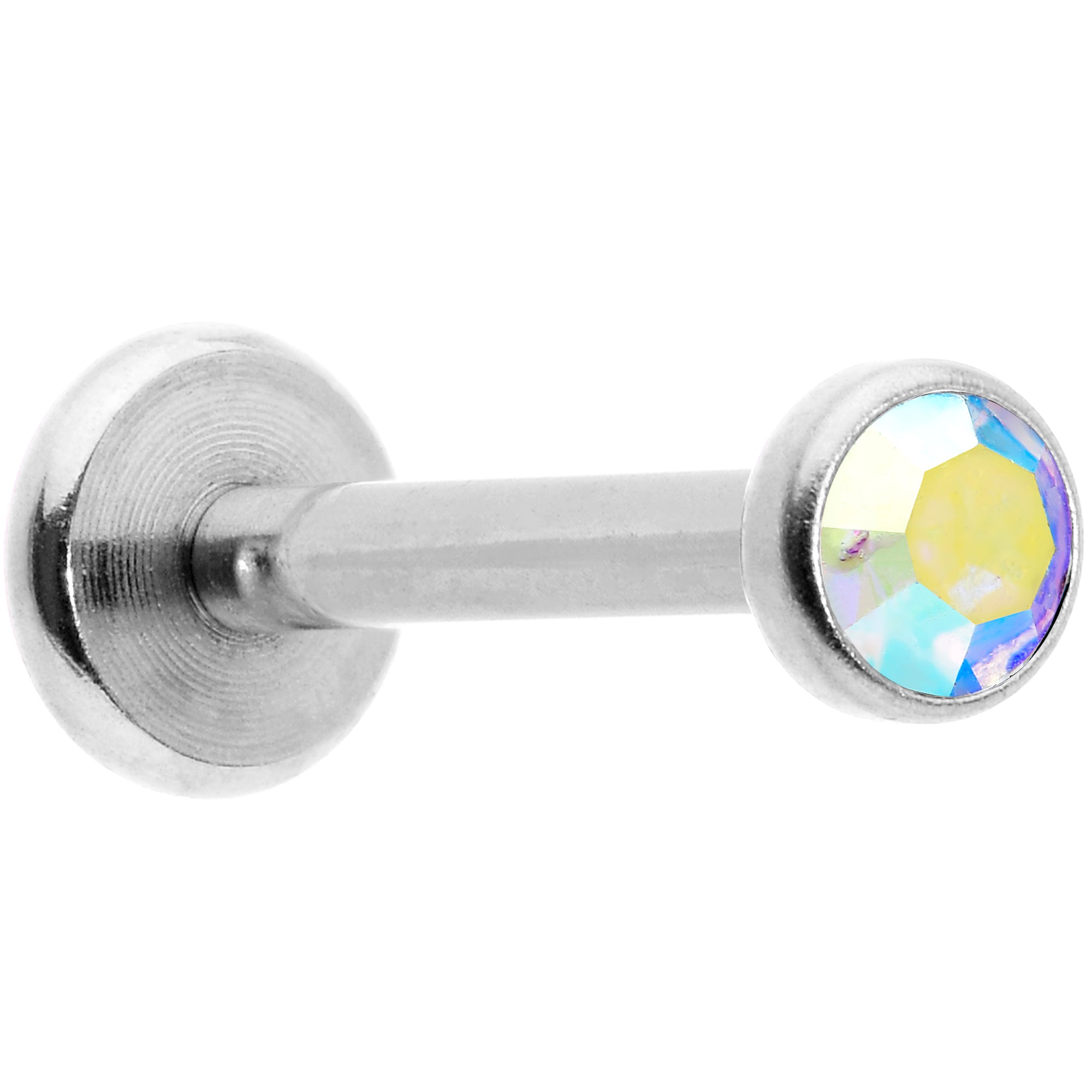 16G 5/16 Aurora Gem Threadless Labret Monroe Tragus