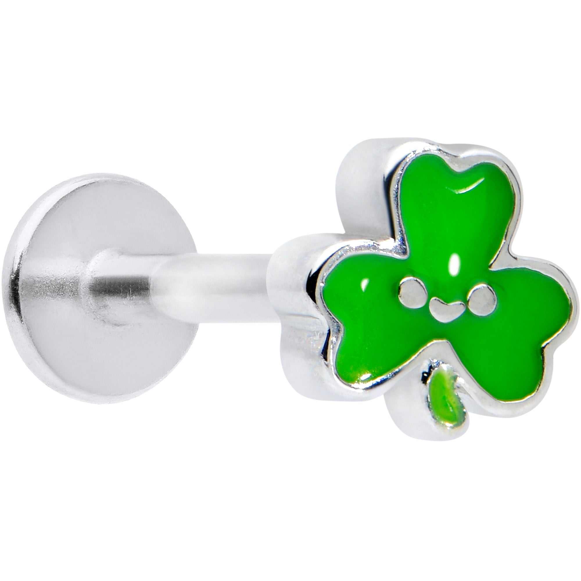 16G 5/16 Sweet Happy Shamrock St Patricks Labret Monroe Tragus