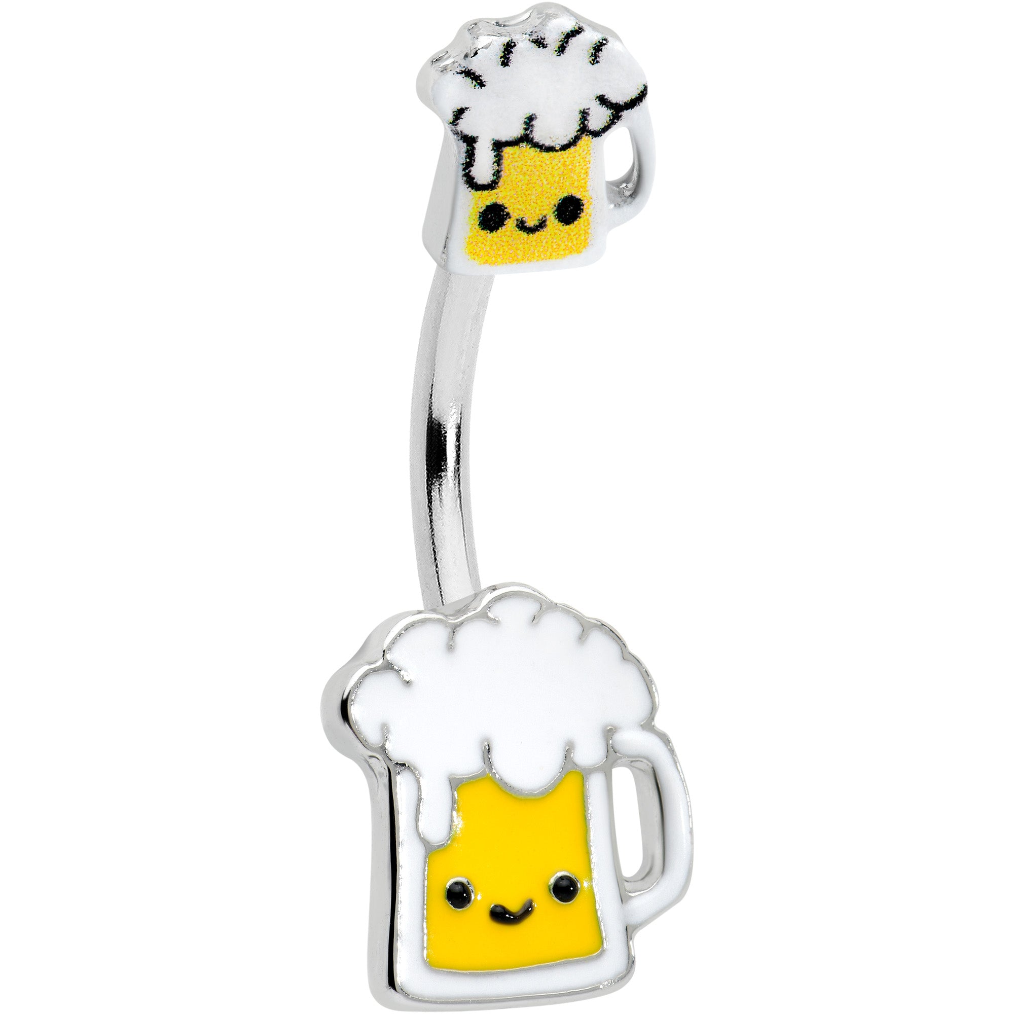 Sweet Happy Beer St Patricks Double Mount Belly Ring