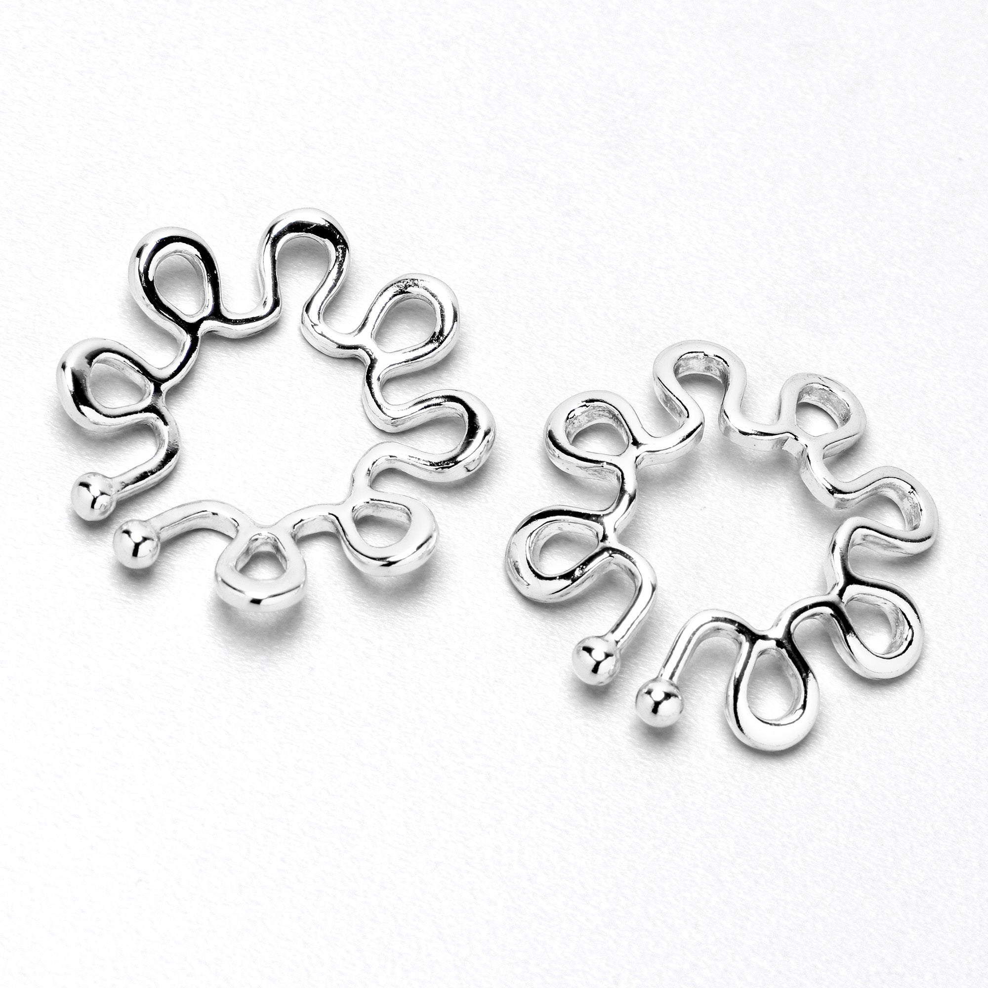 Trippy Flower Clip On Fake Nipple Ring Set