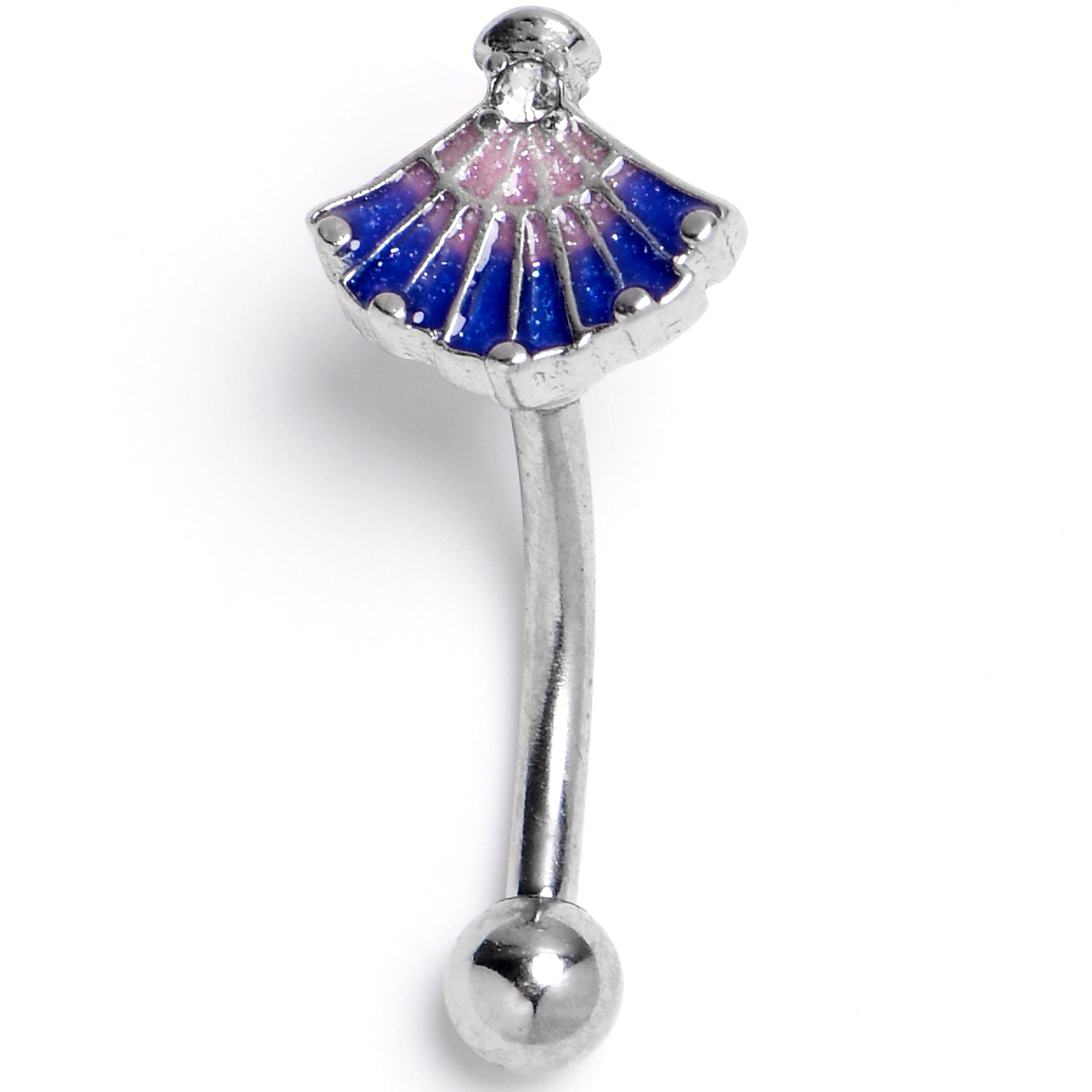 16G 5/16 Mesmerizing Ocean Magic Sea Shells Curved Barbell