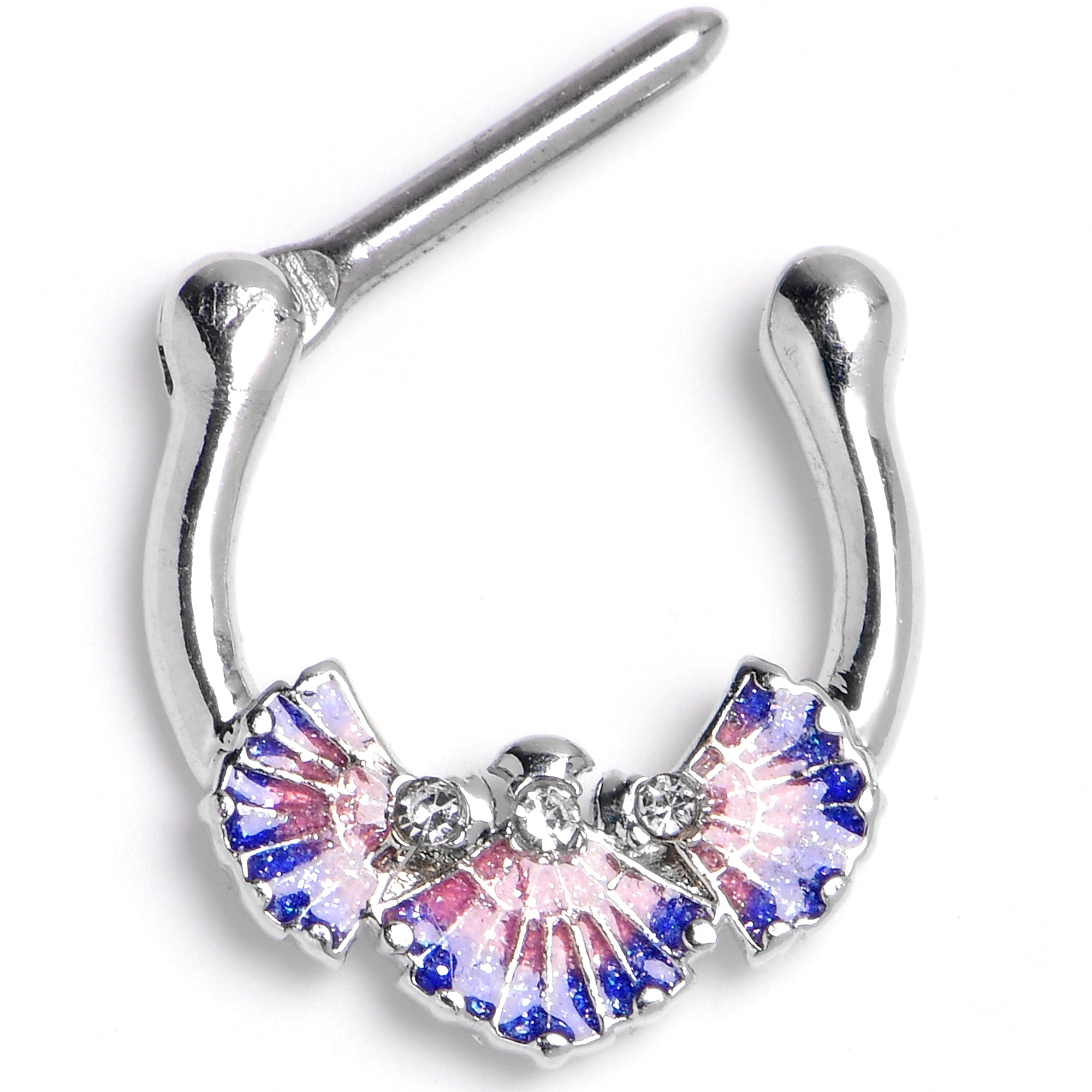 16G 5/16 Mesmerizing Ocean Magic Sea Shells Septum Clicker