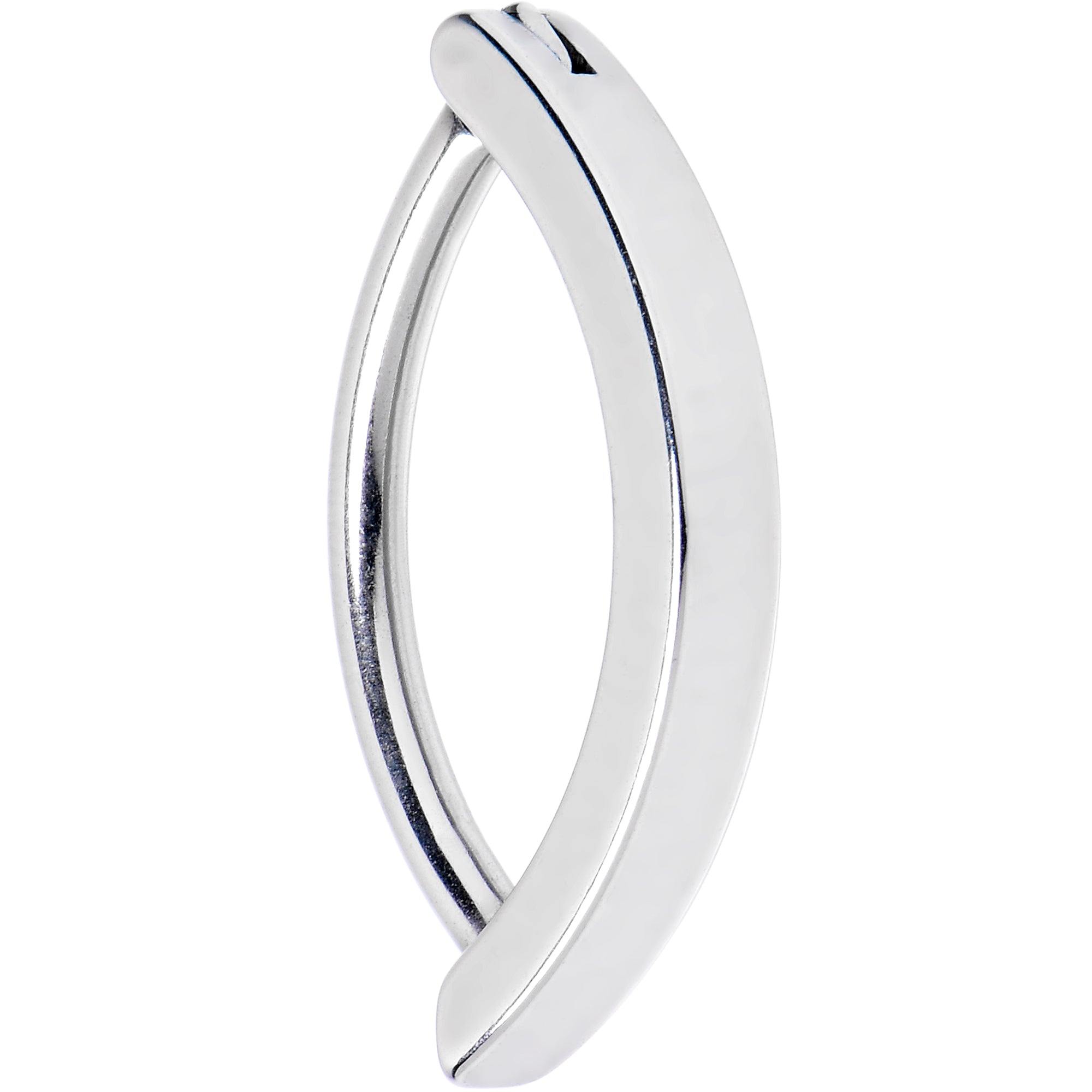 14G 9/16 316L Surgical Steel Smooth Style Hinged Hoop Belly Ring