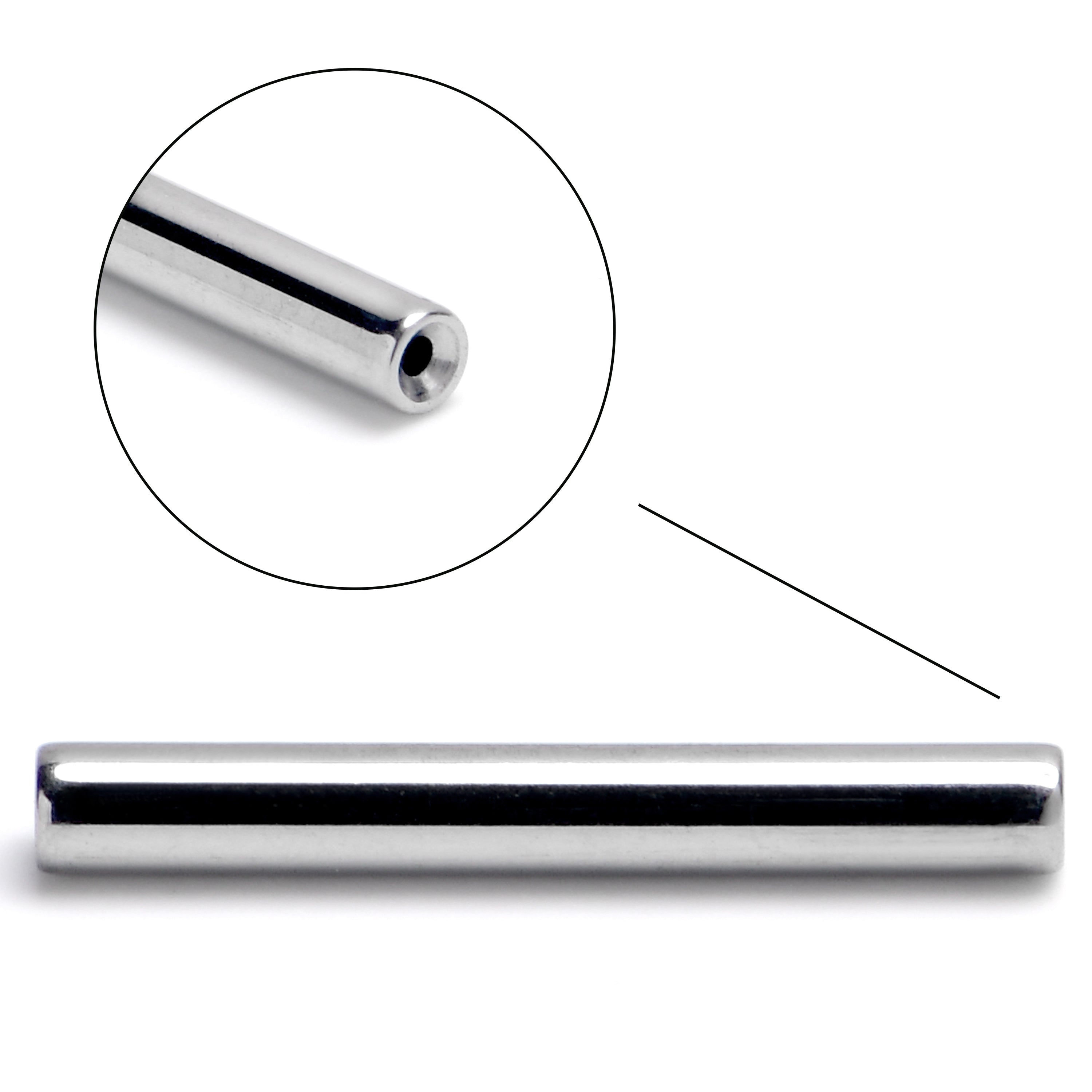 14G 1/2 ASTM F-136 Implant Grade Titanium Threadless Replacement Barbell