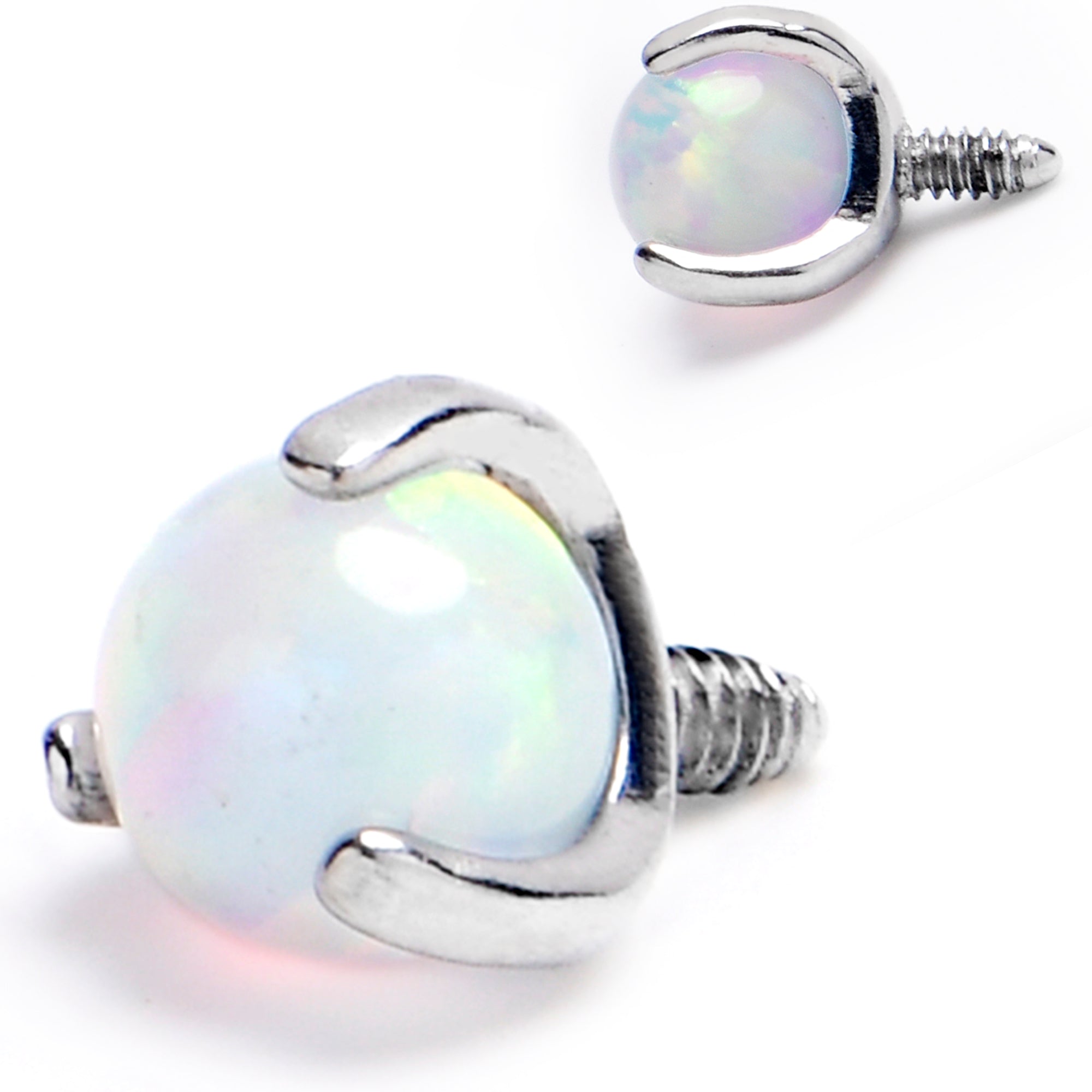 16G 3mm Synthetic Opal Internally Threaded Replacement Ball