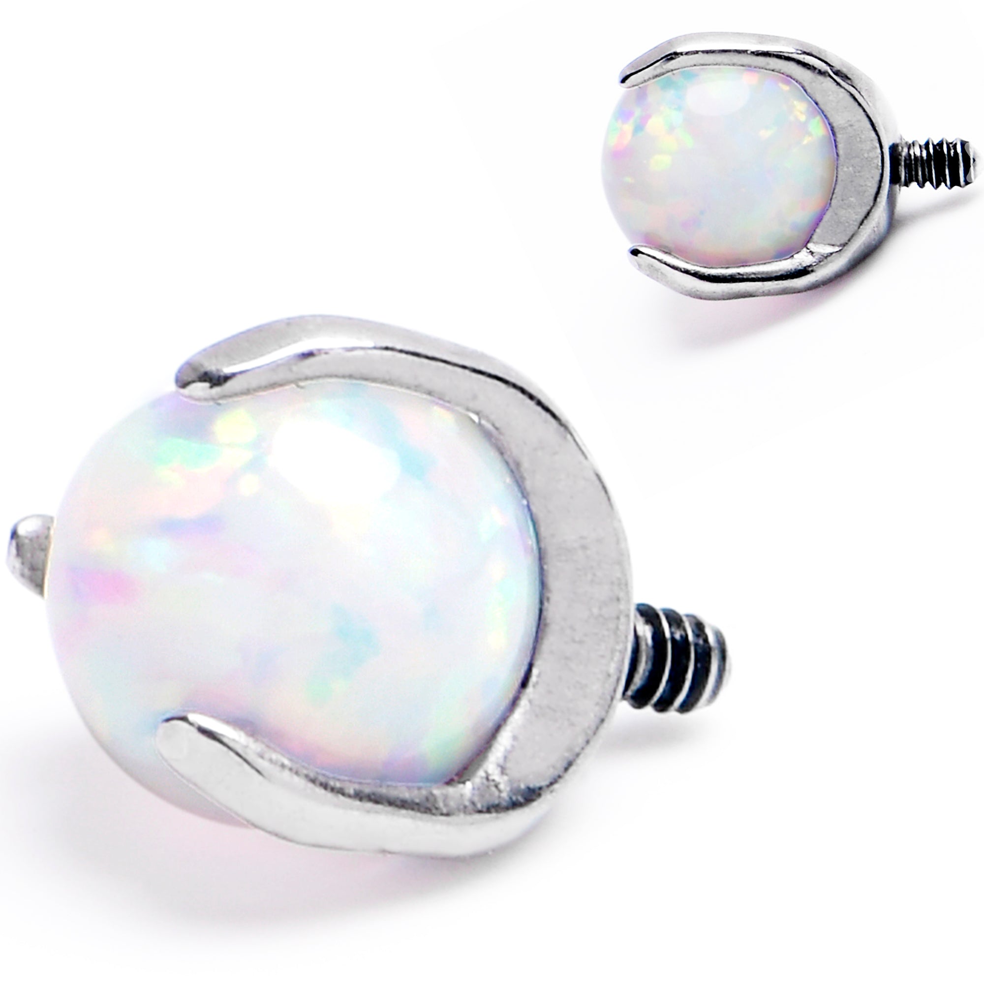 16G 4mm Synthetic Opal Internally Threaded Replacement Ball