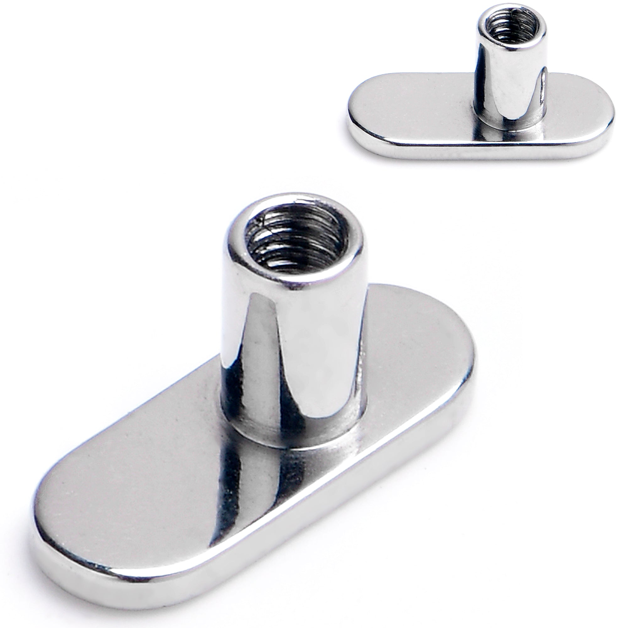 14G 2.5mm Rise No Hole Implant Grade Titanium Dermal Anchor Base