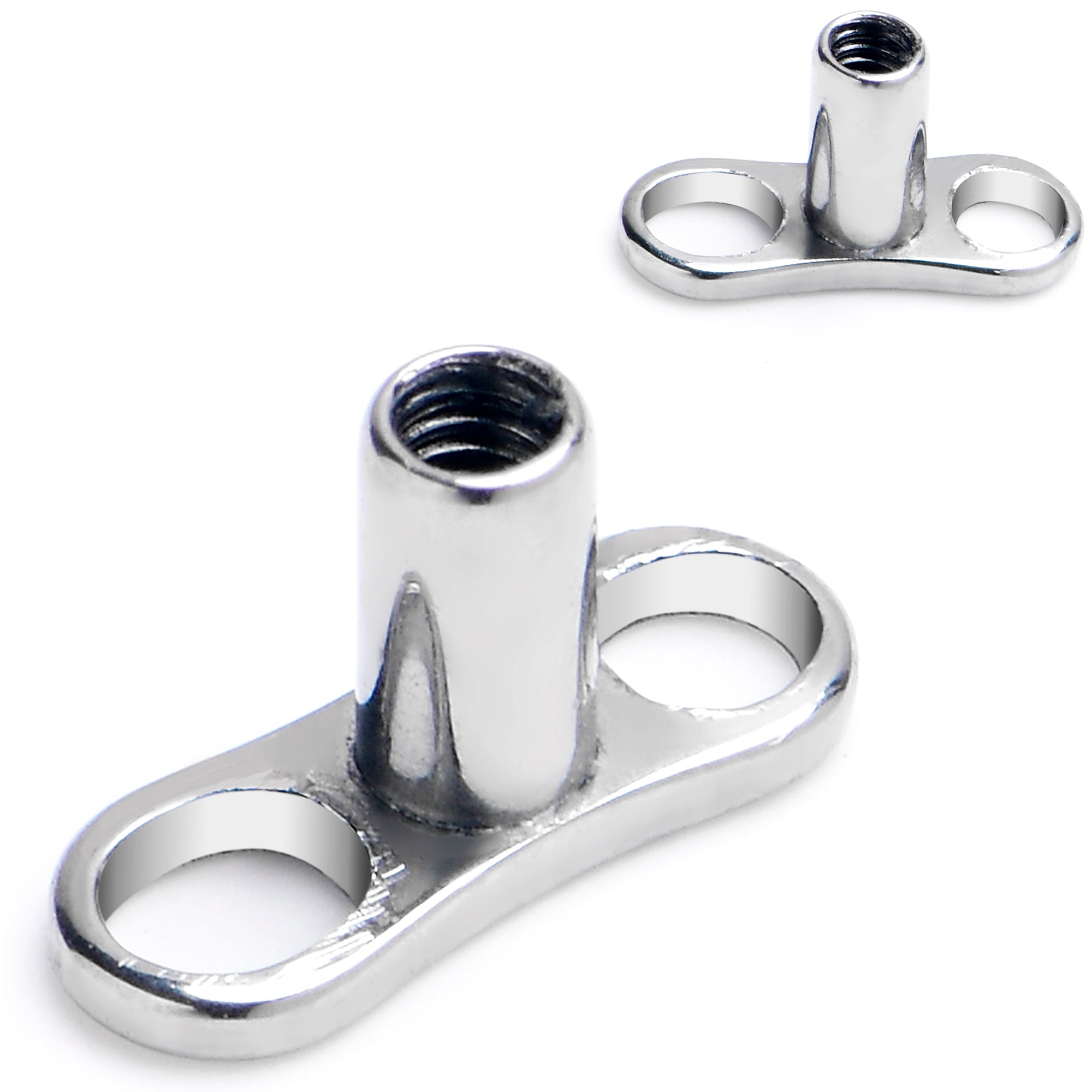 14G 3mm Rise Center Post Implant Grade Titanium Dermal Anchor Base