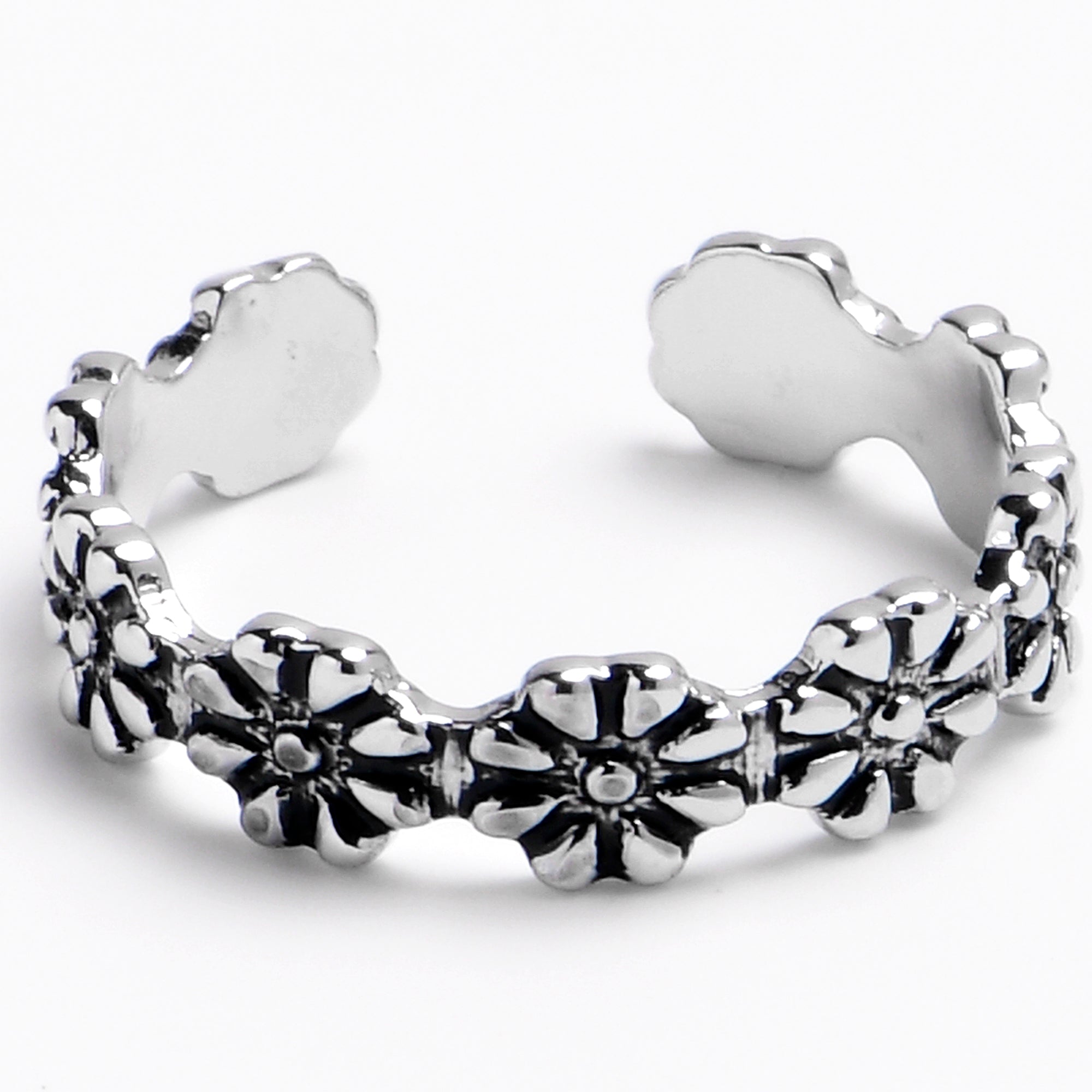 Midi Ring Flower Row Toe Ring
