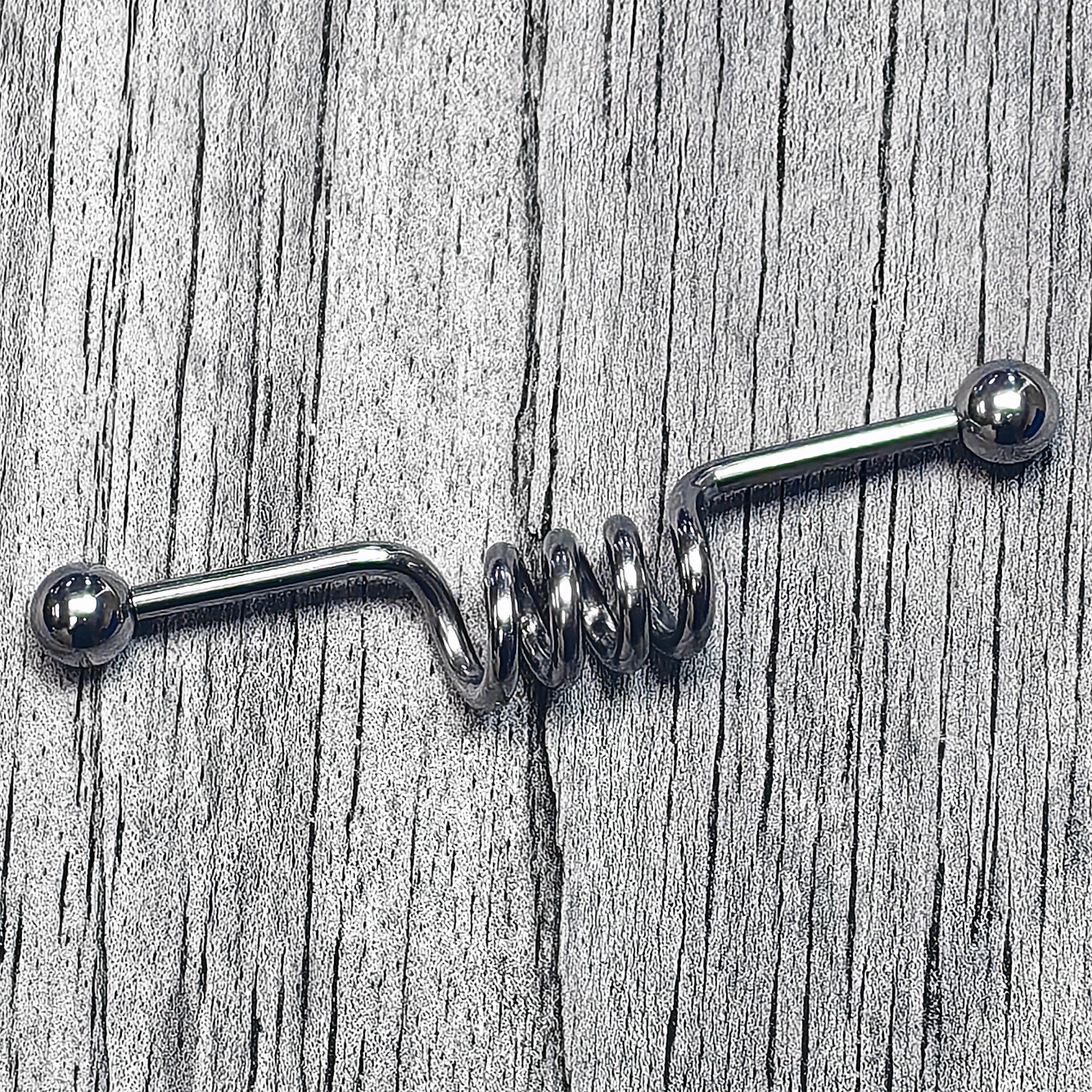 14G Internally Threaded Coil Project Bar 38mm