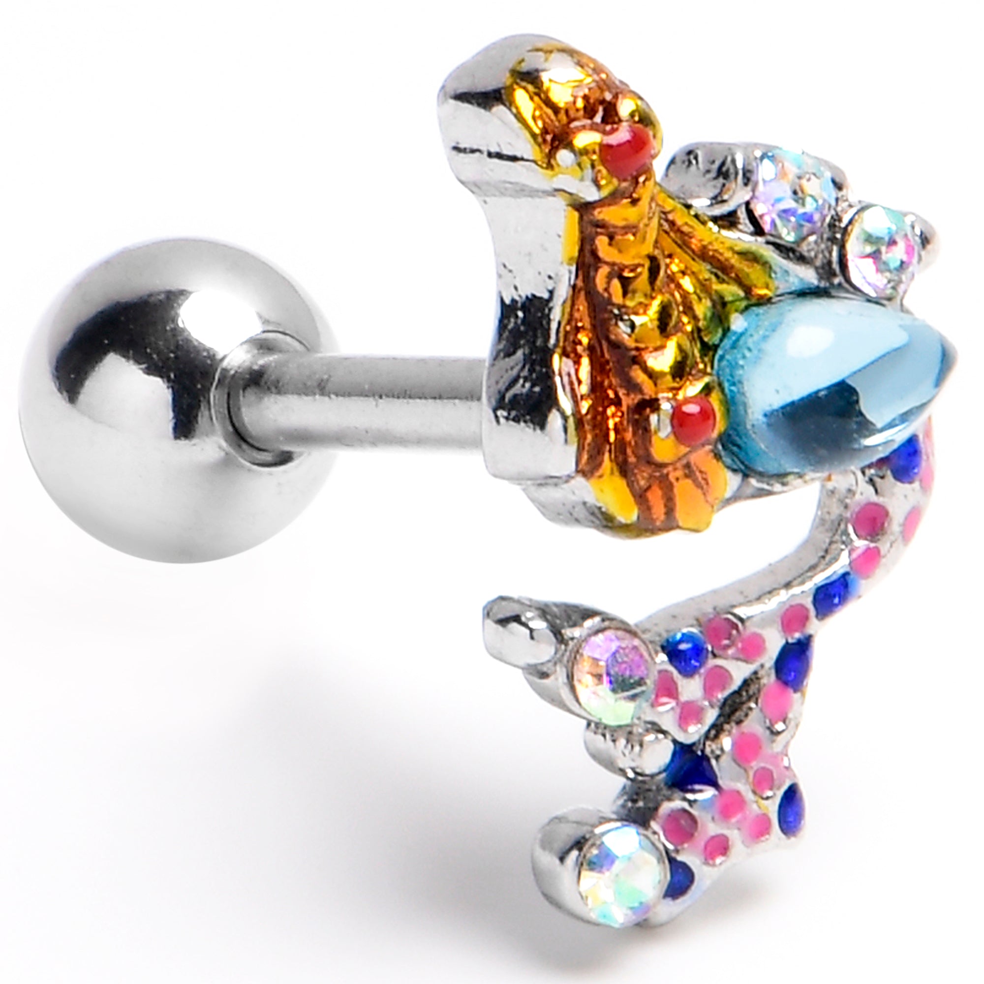 16G 1/4 Abstract Mermaid Cartilage Earring