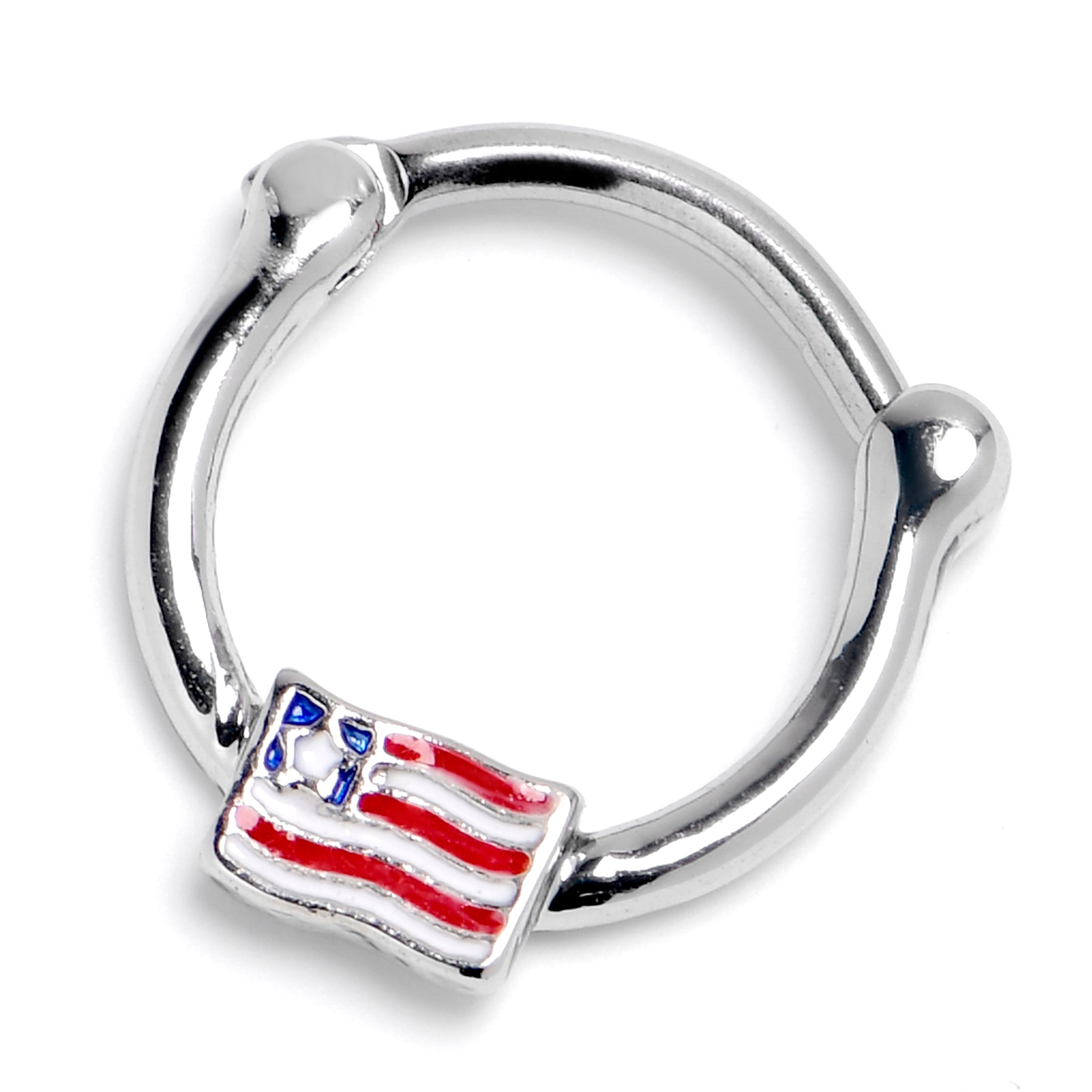 16G 5/16 Patriotic Flag Cartilage Clicker