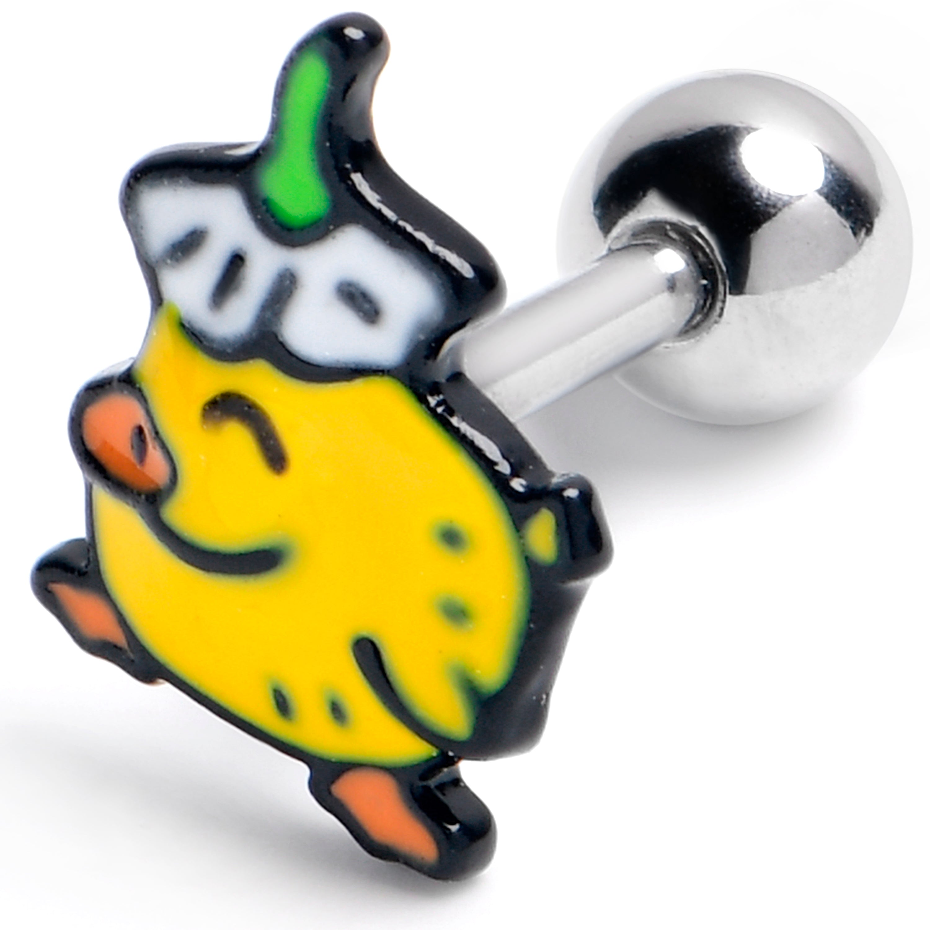 16G 1/4 Duck Flower Hat Cartilage Tragus Earring