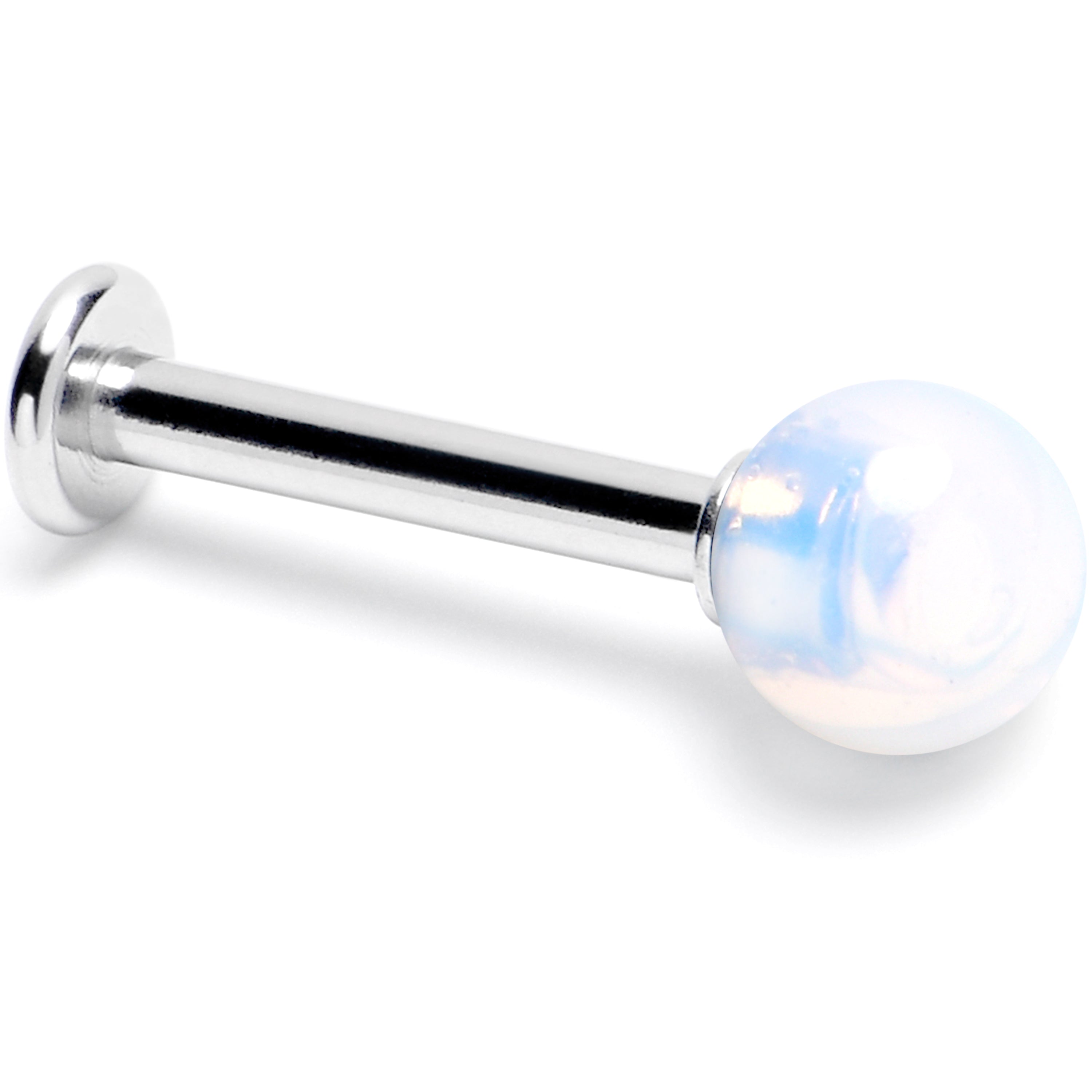 14G 3/8 Opalite Natural Stone Labret Tragus Earring