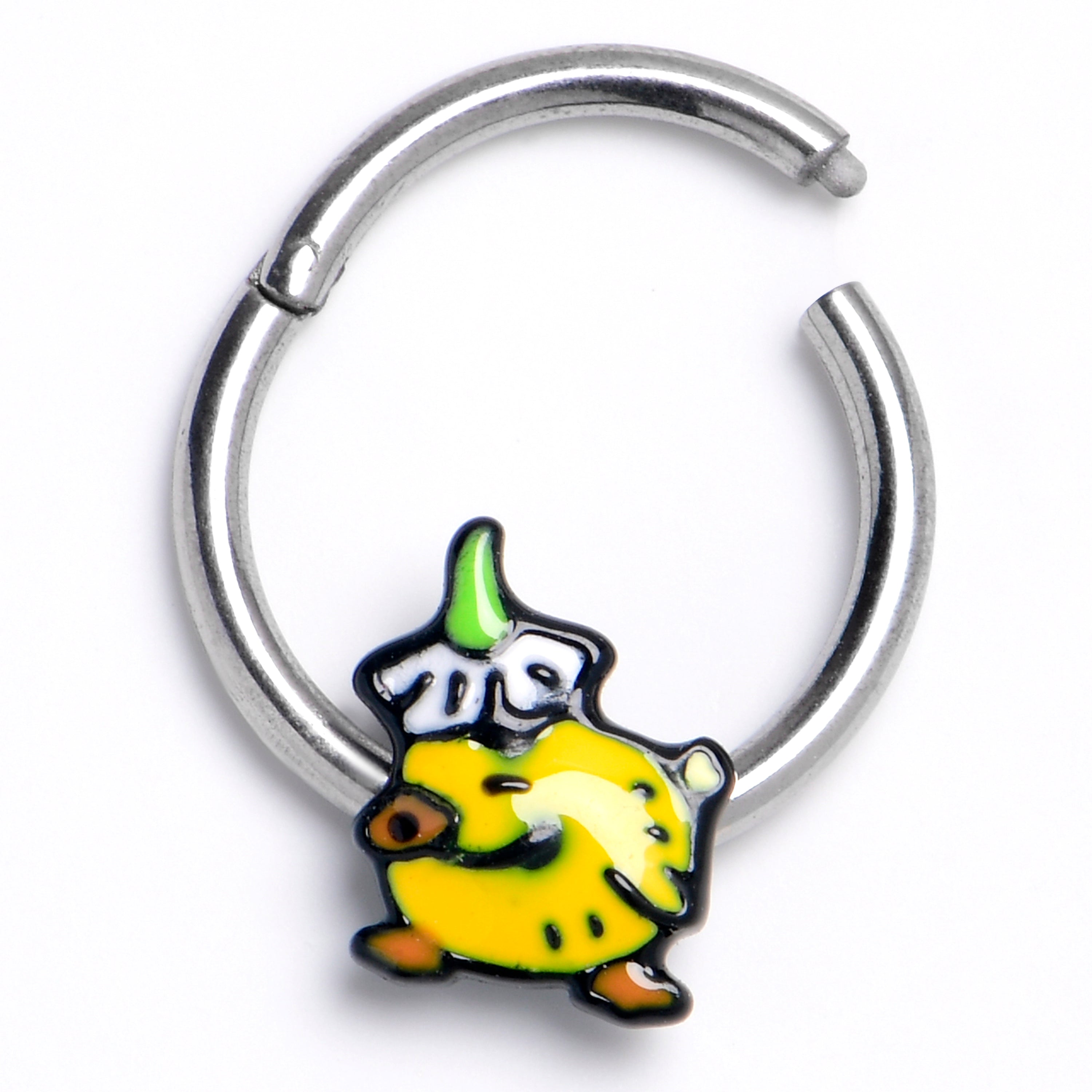 16G 3/8 Duck Flower Hat Hinged Segment Ring