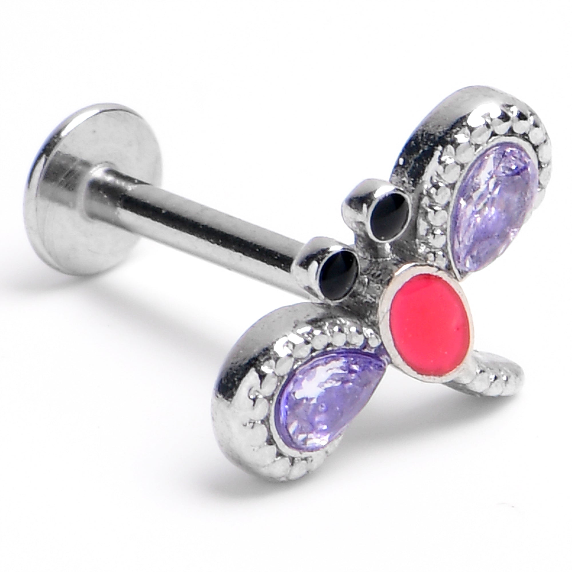16G 5/16 Embellished Dragonfly Labret Monroe Tragus