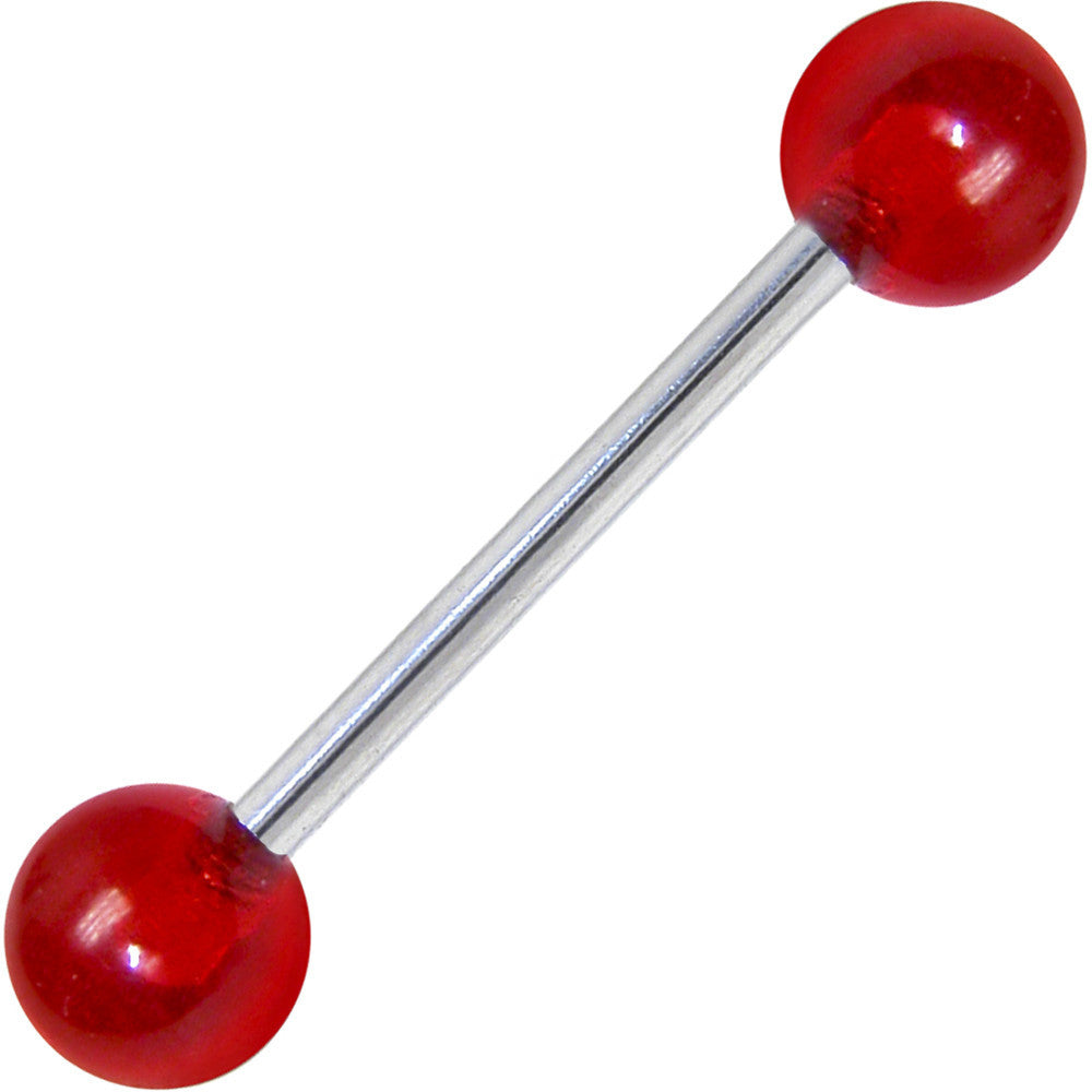 NY APPLE RED Barbell Tongue Ring