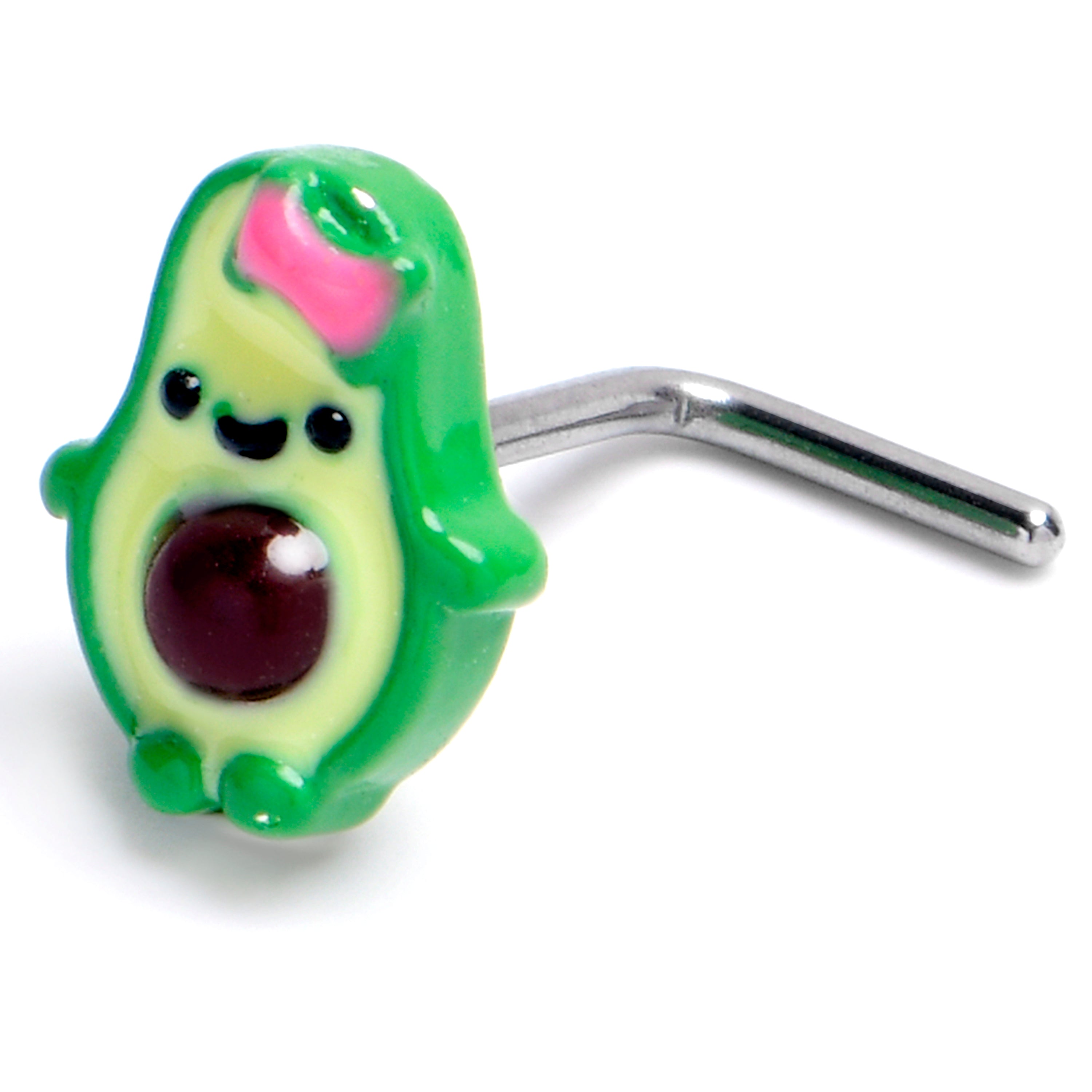 20G 7mm Cutie Avocado L Shape Nose Ring
