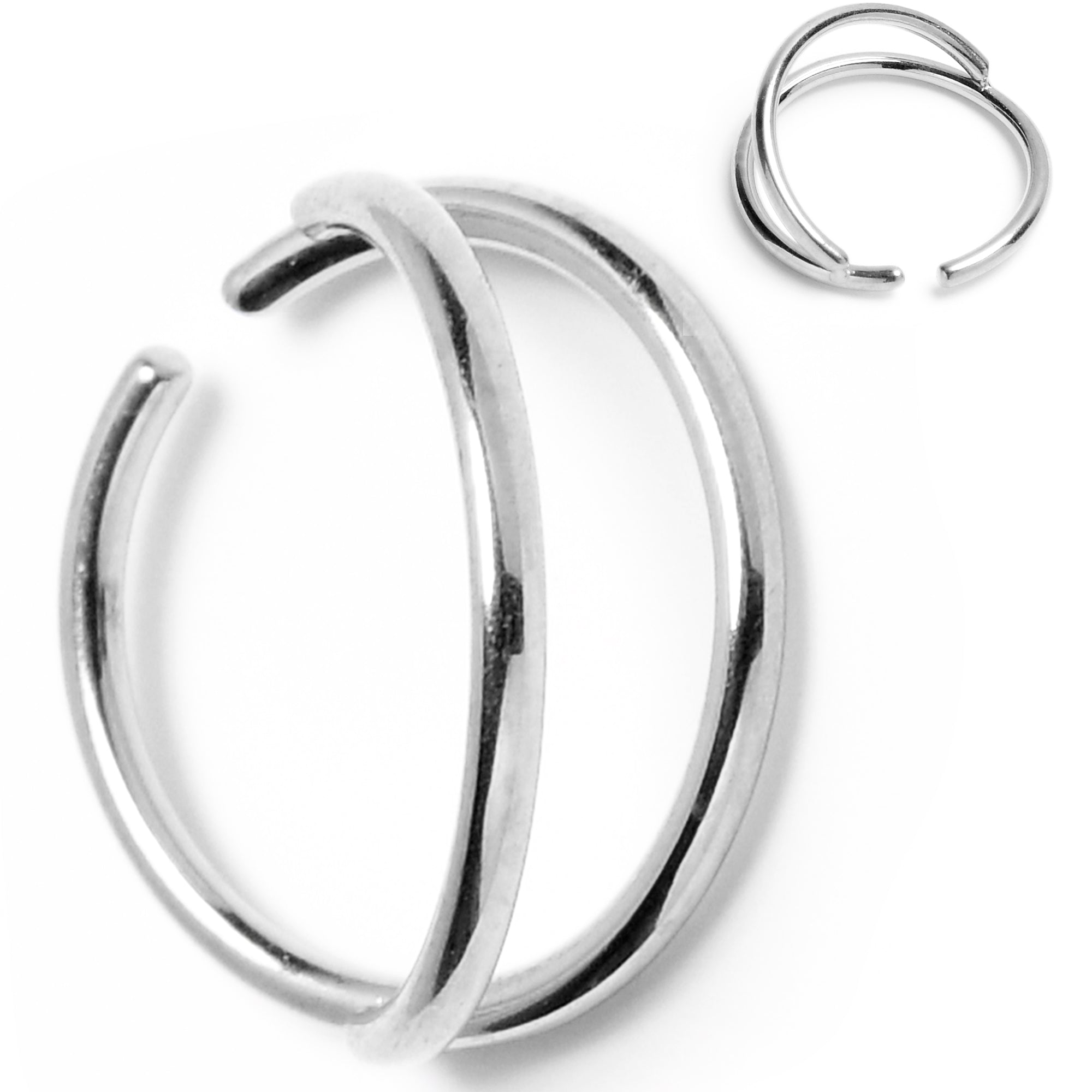 20G 5/16 Stainless Steel Double Nose Hoop