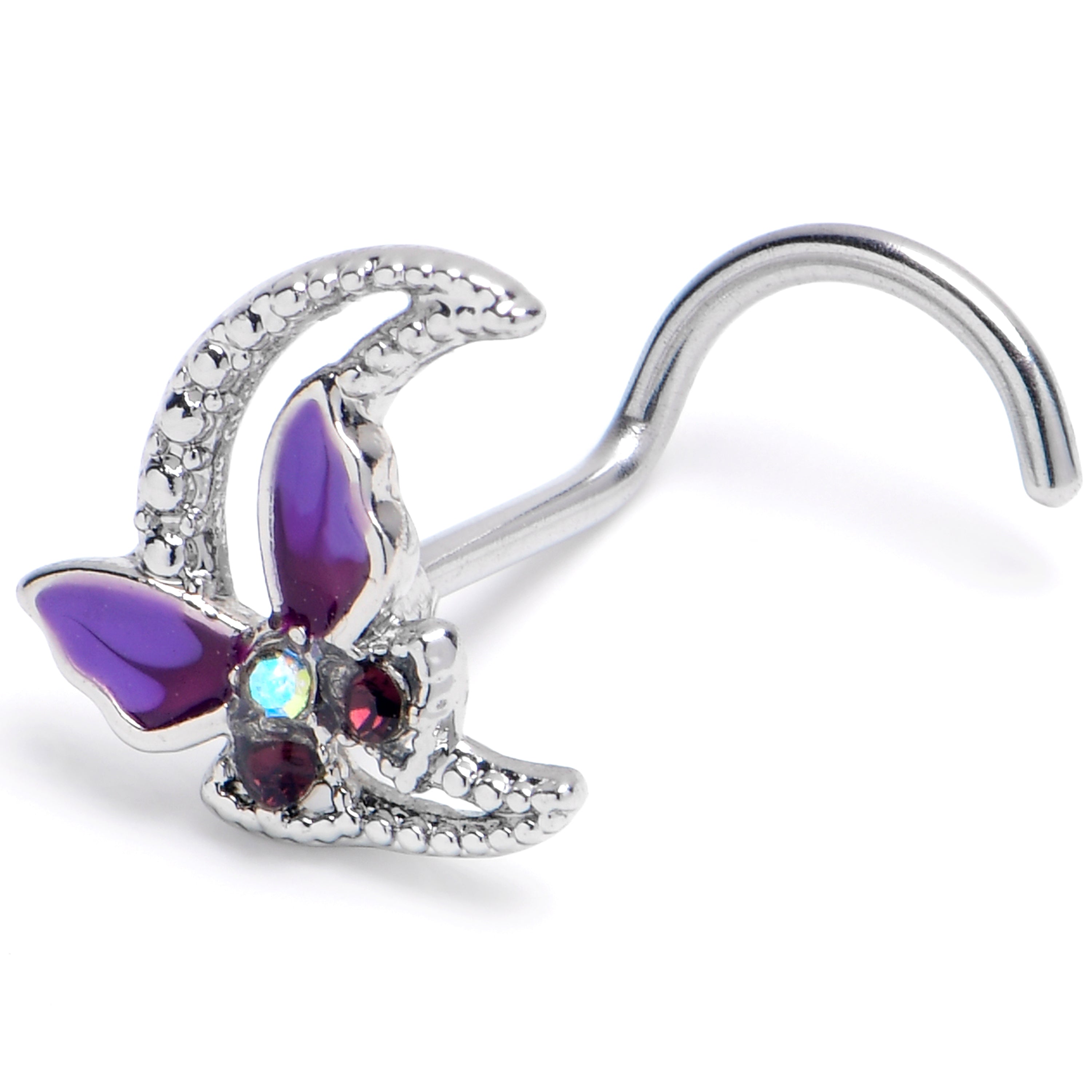 Butterfly Nose Ring 18 Gauge Body Jewelry Butterfly Septum Ring