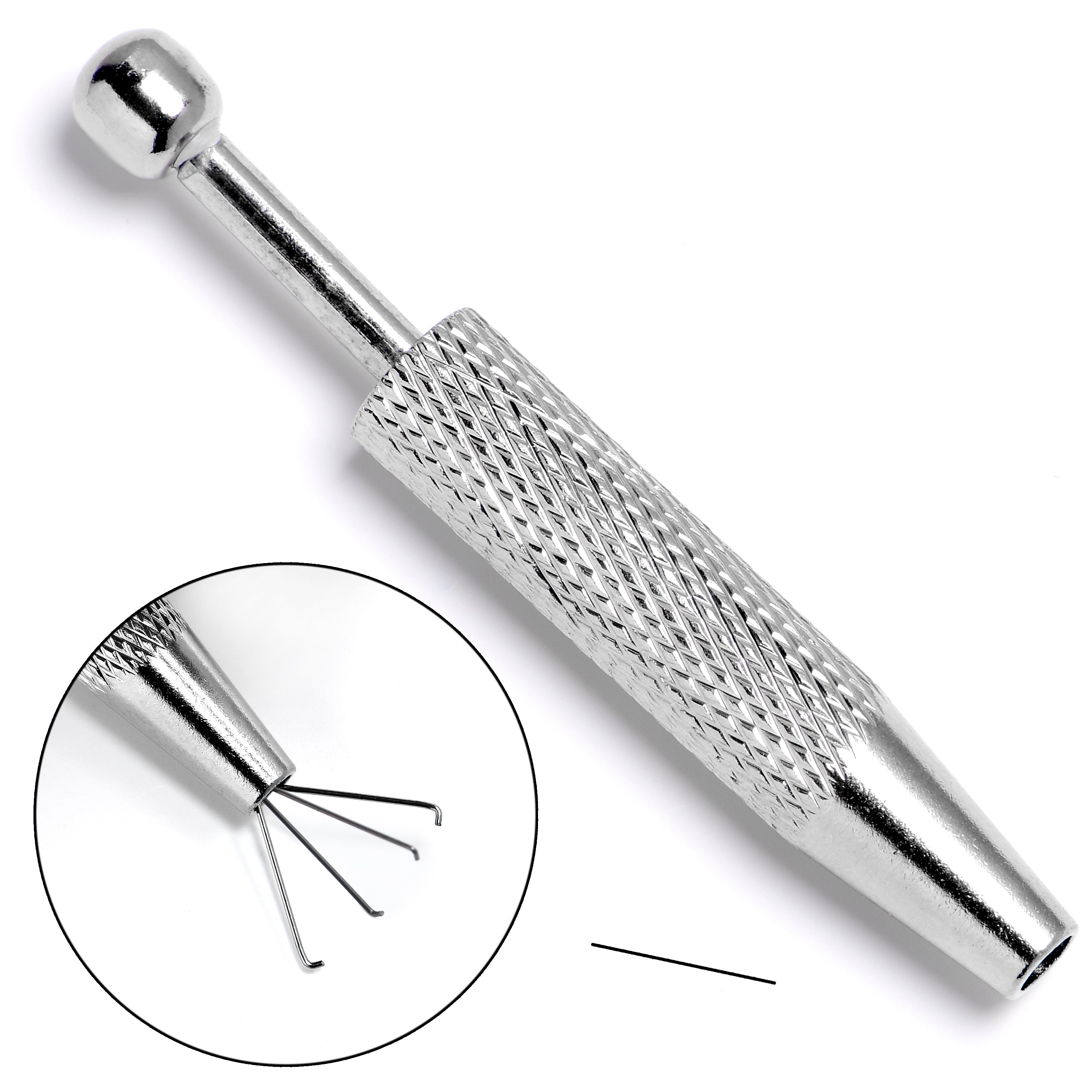 thumbnail image 2 of Piercing Ball Grabber Tool 3-Pack 4-Claw Pickup Tools - Jewelry Tweezers For Small Parts & Electronics (Silver) Rhinestone Picker Tool 2 of 14